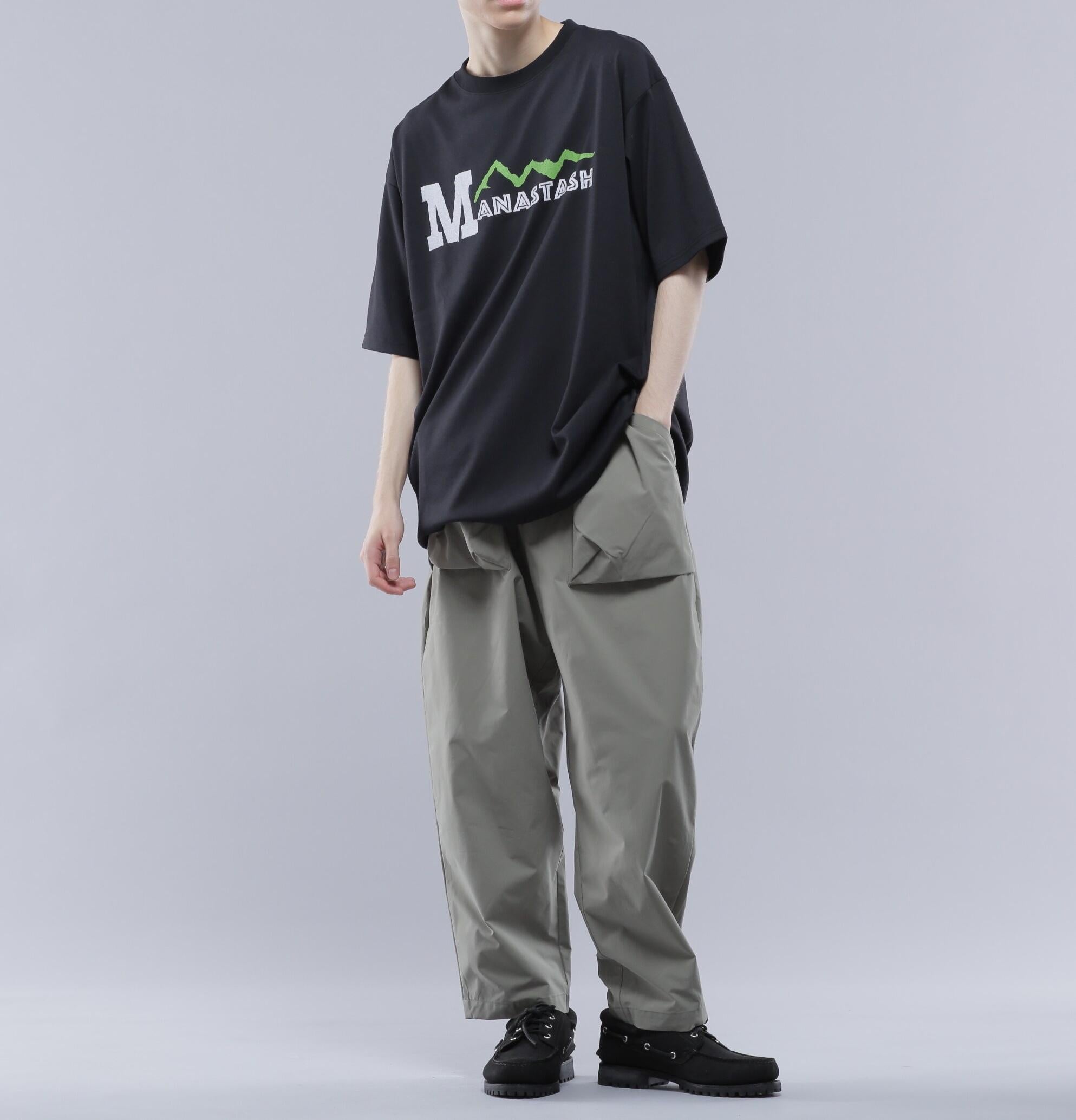 MANASTASH/マナスタッシュ/>E:POLY TEE 93/リポリTシャツ93 ブラック