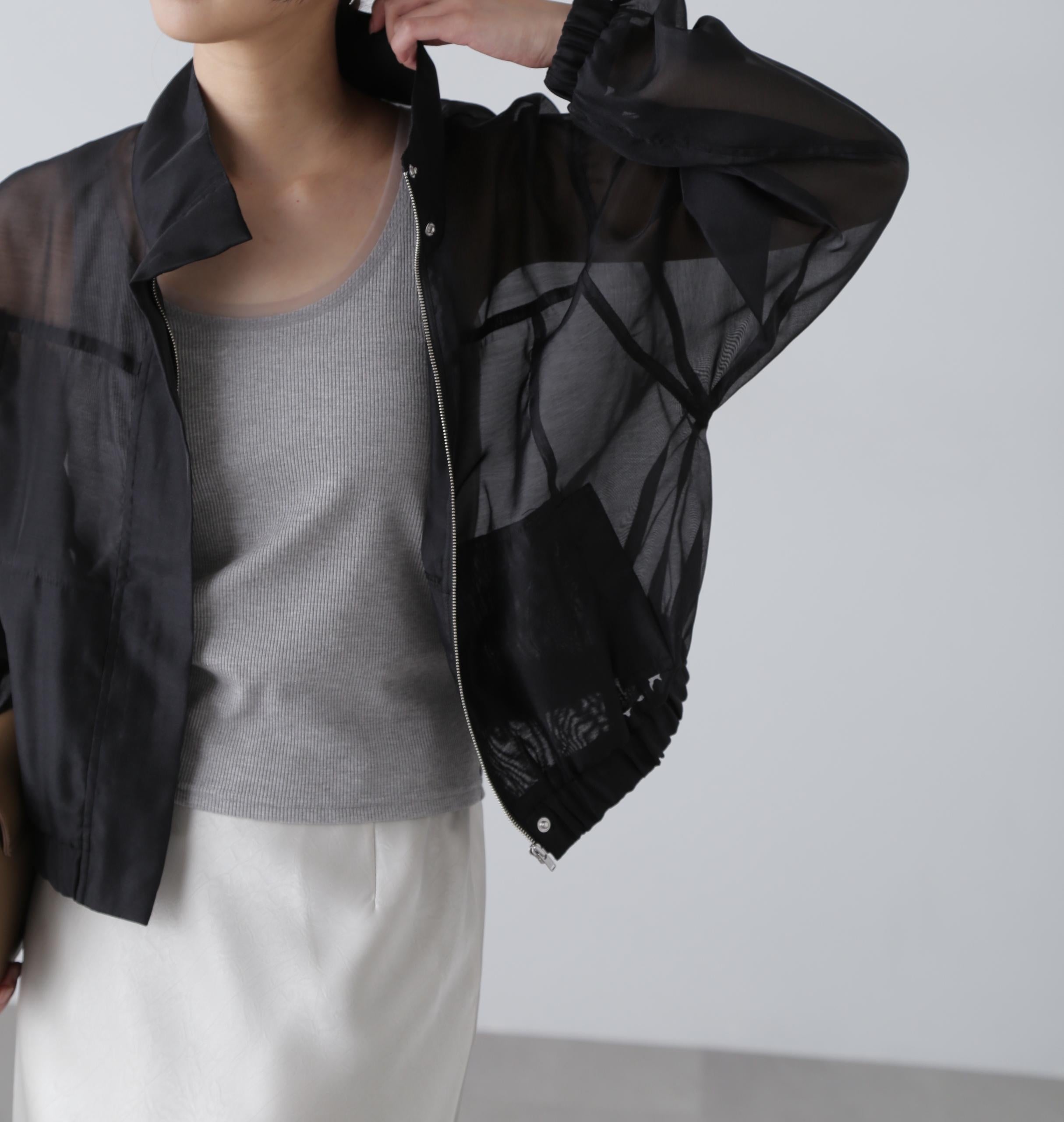 スタンドシアーブルゾン ブラック