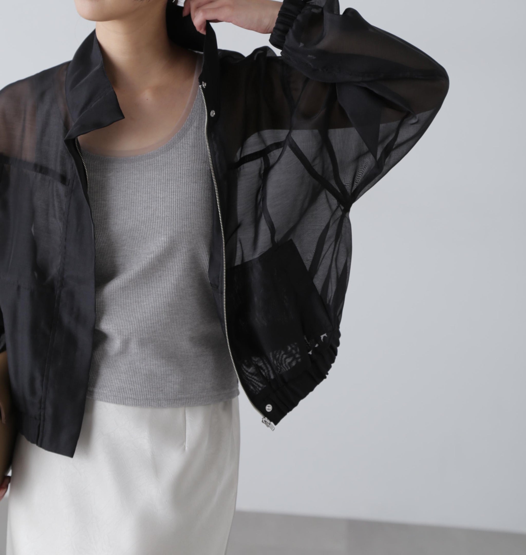 スタンドシアーブルゾン ブラック