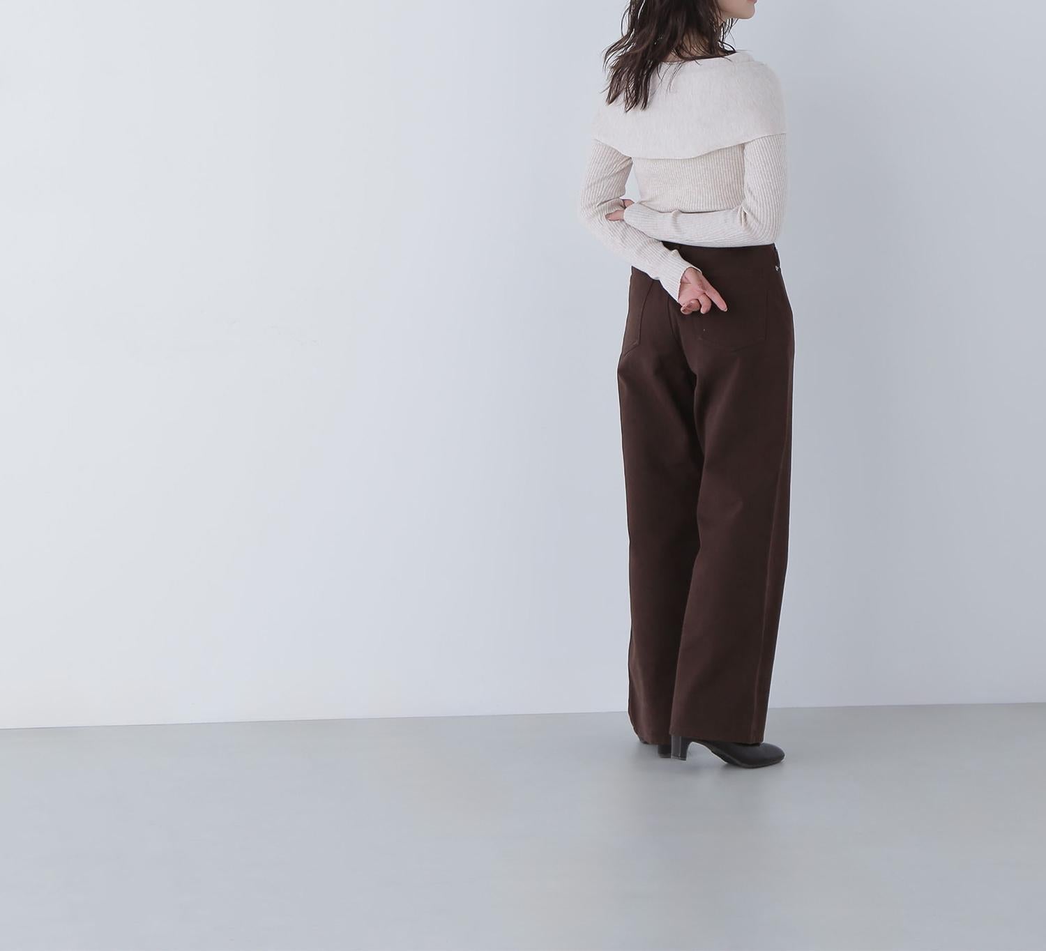 フロントリボンニット アイボリー1