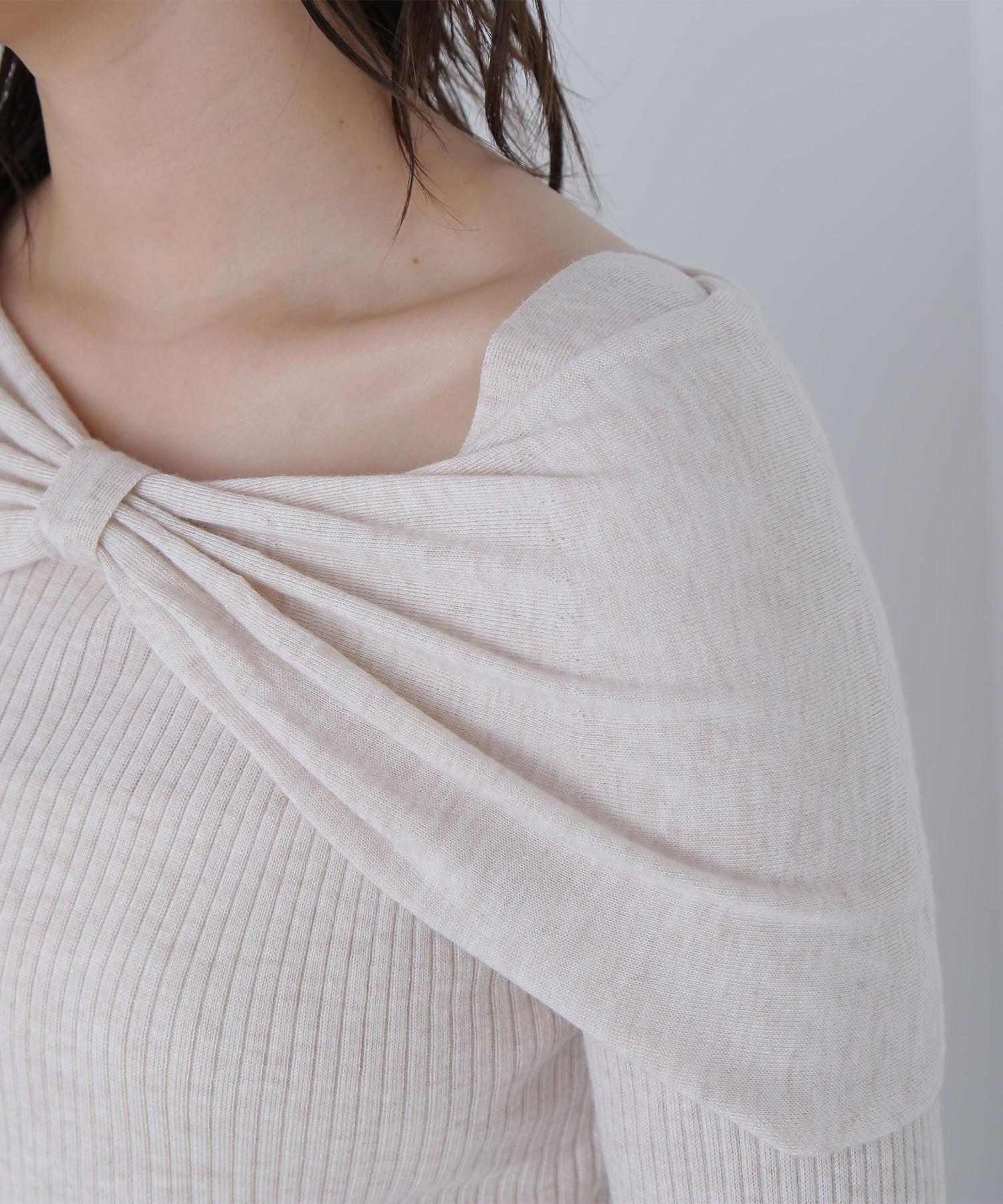 フロントリボンニット アイボリー1