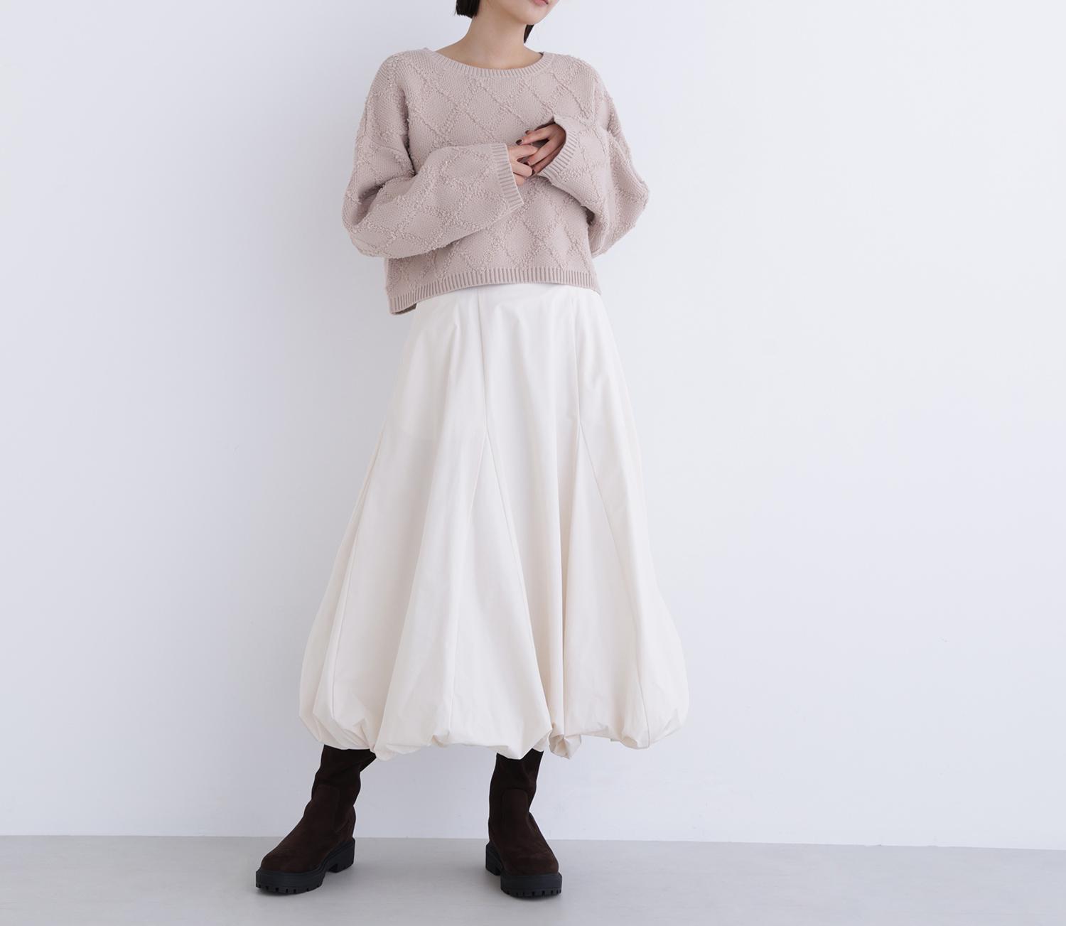 マチバルーンスカート オフホワイト1