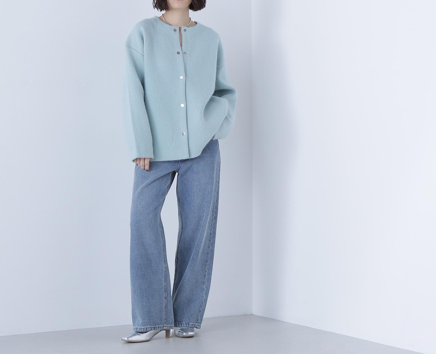 FOX接結コーディガン ペールグリーン