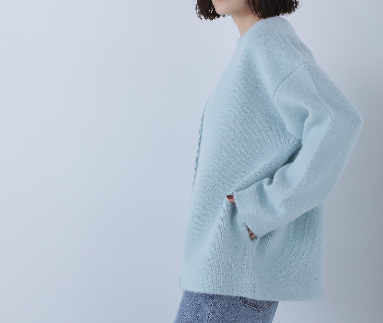 FOX接結コーディガン ペールグリーン