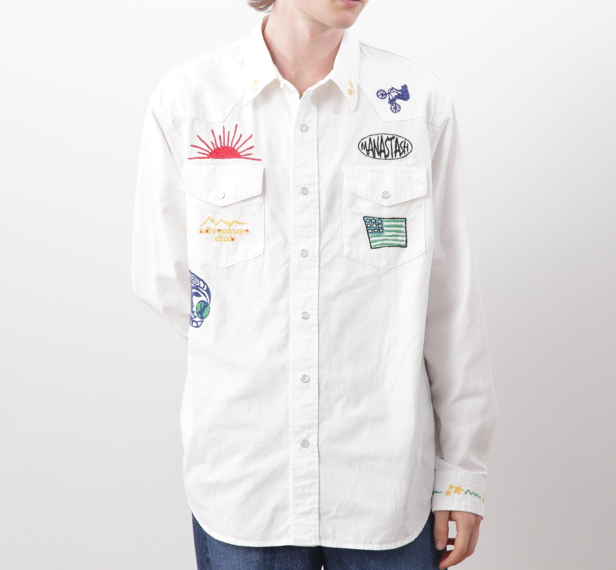 MANASTASH/マナスタッシュ/WESTERN EMB. SHIRT オフホワイト3