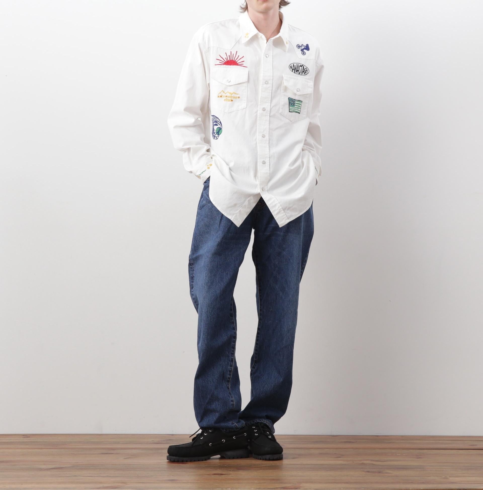 MANASTASH/マナスタッシュ/WESTERN EMB. SHIRT オフホワイト3
