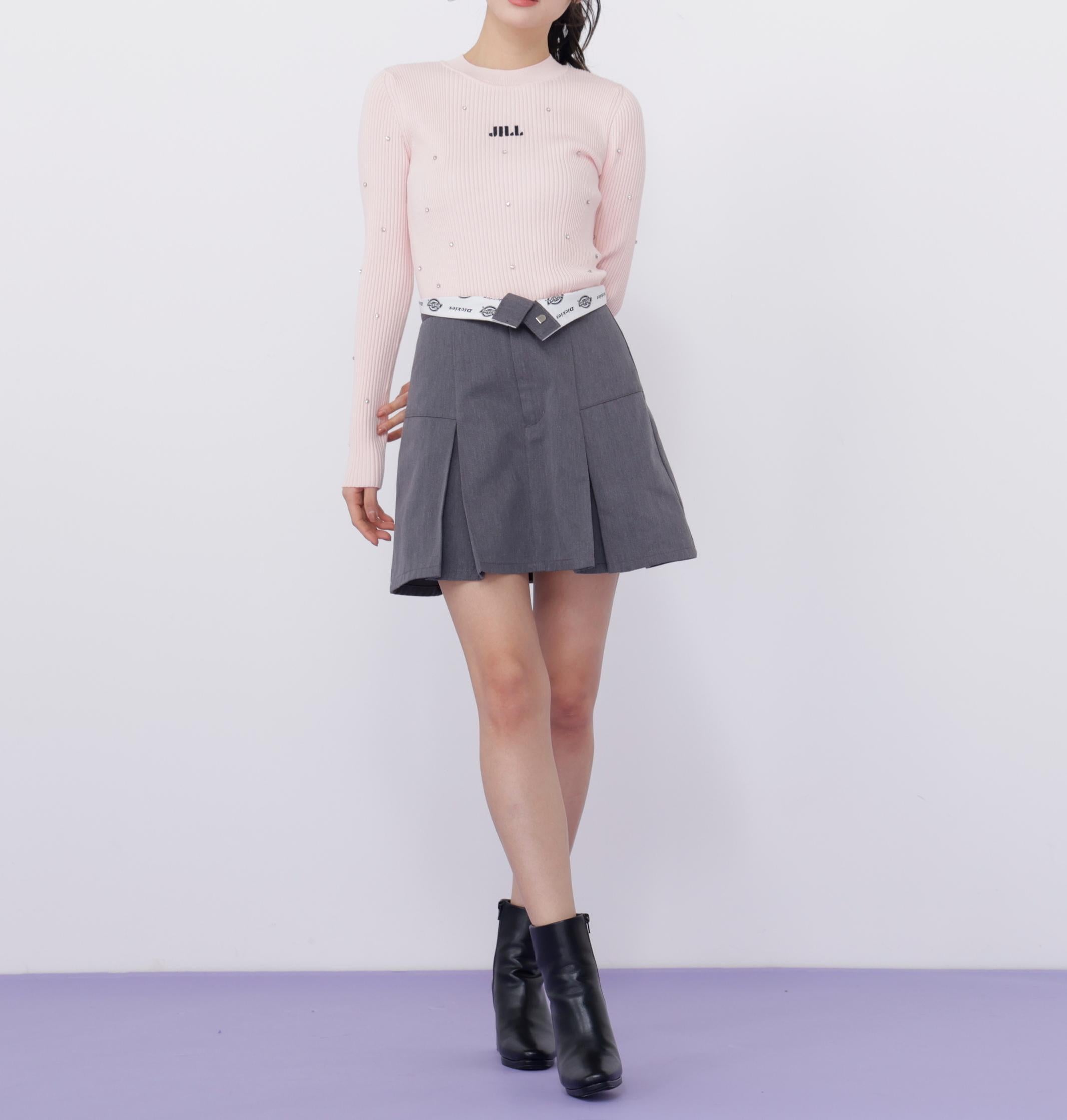 「Dickies × JILL by JILL STUART」別注タックミニスカート グレー