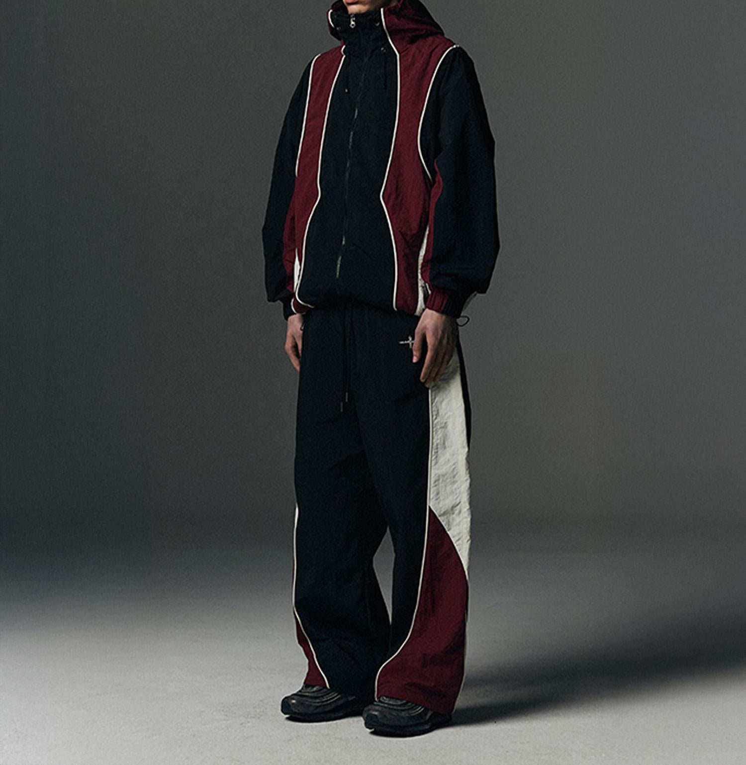NOT4NE>D/ノットフォーナード/COLOU> RLOCK NYLON PANTS ブラック