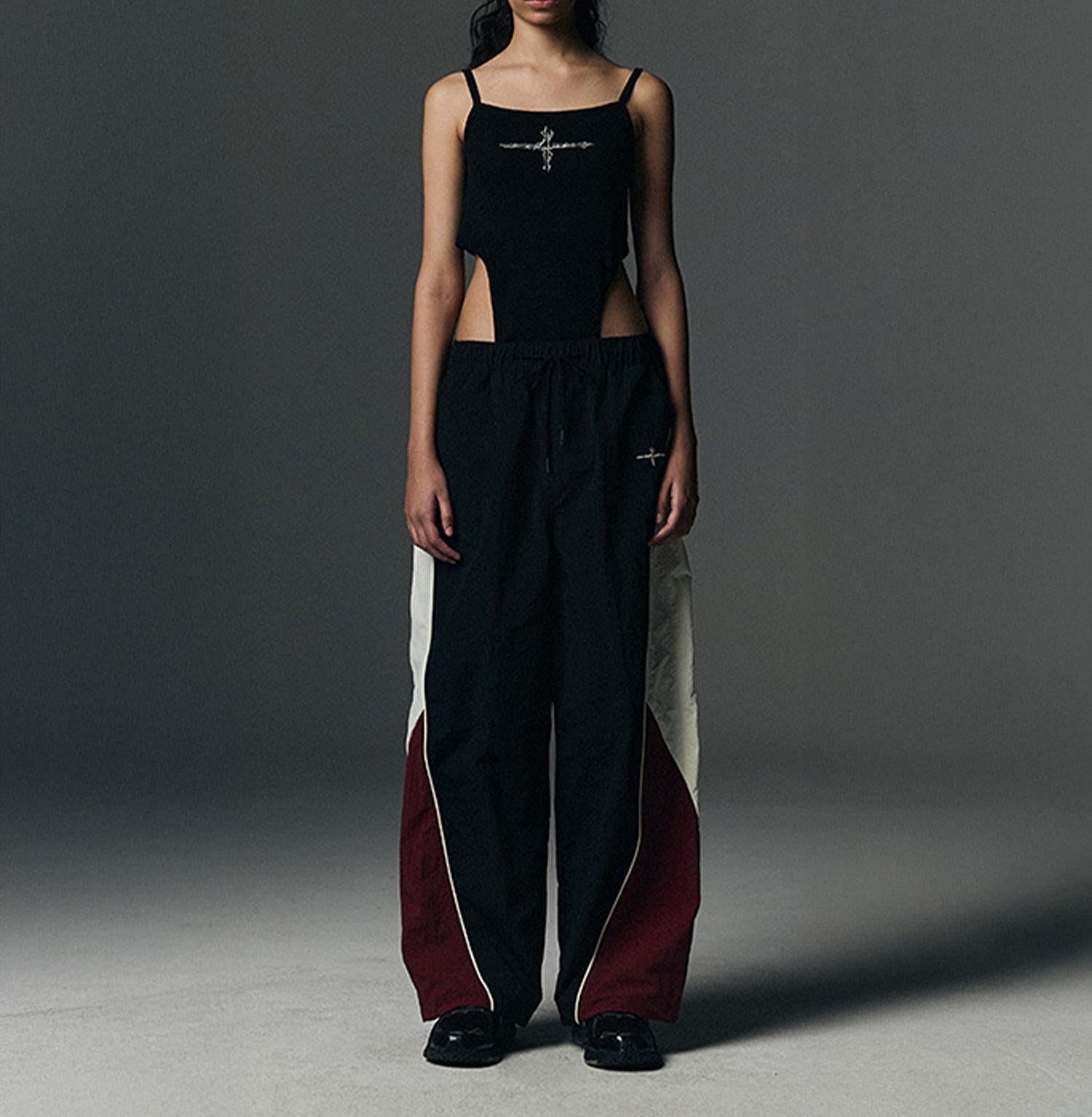 NOT4NE>D/ノットフォーナード/COLOU> RLOCK NYLON PANTS ブラック
