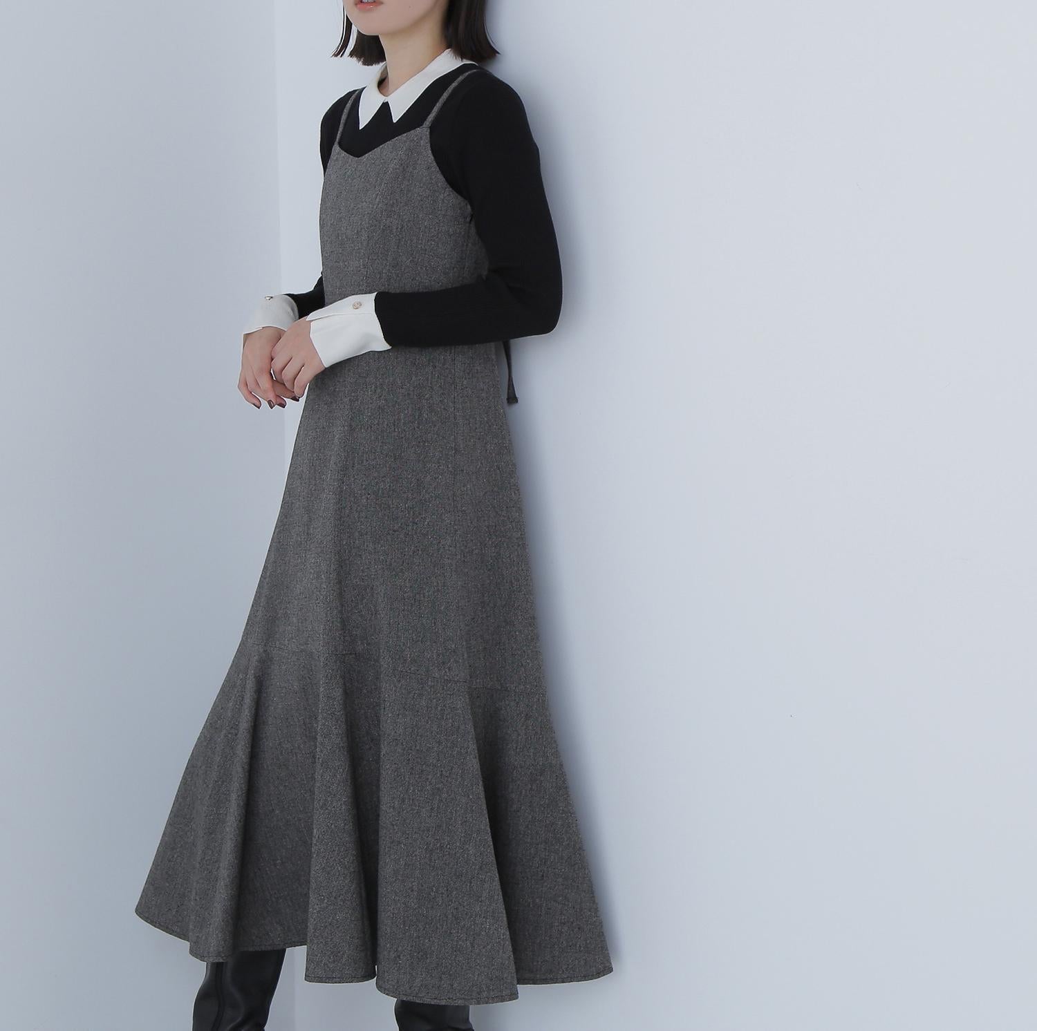 バックリボンジャンスカ チャコール1