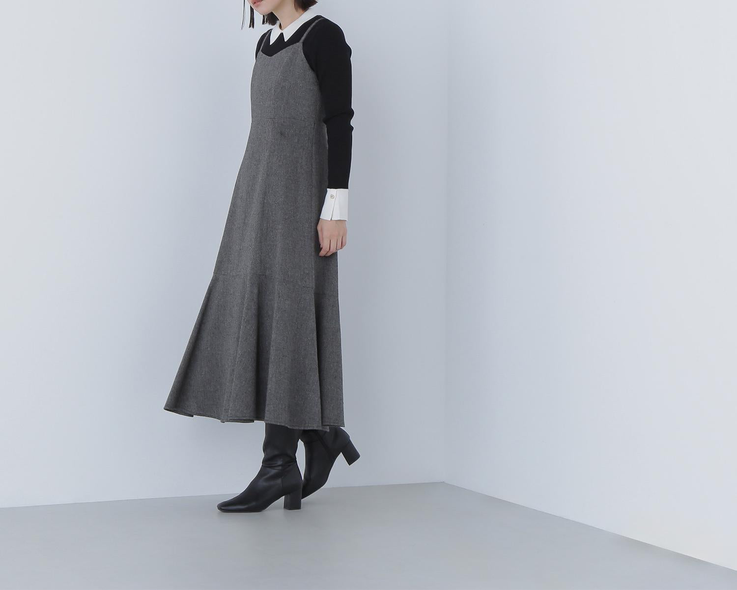 バックリボンジャンスカ チャコール1