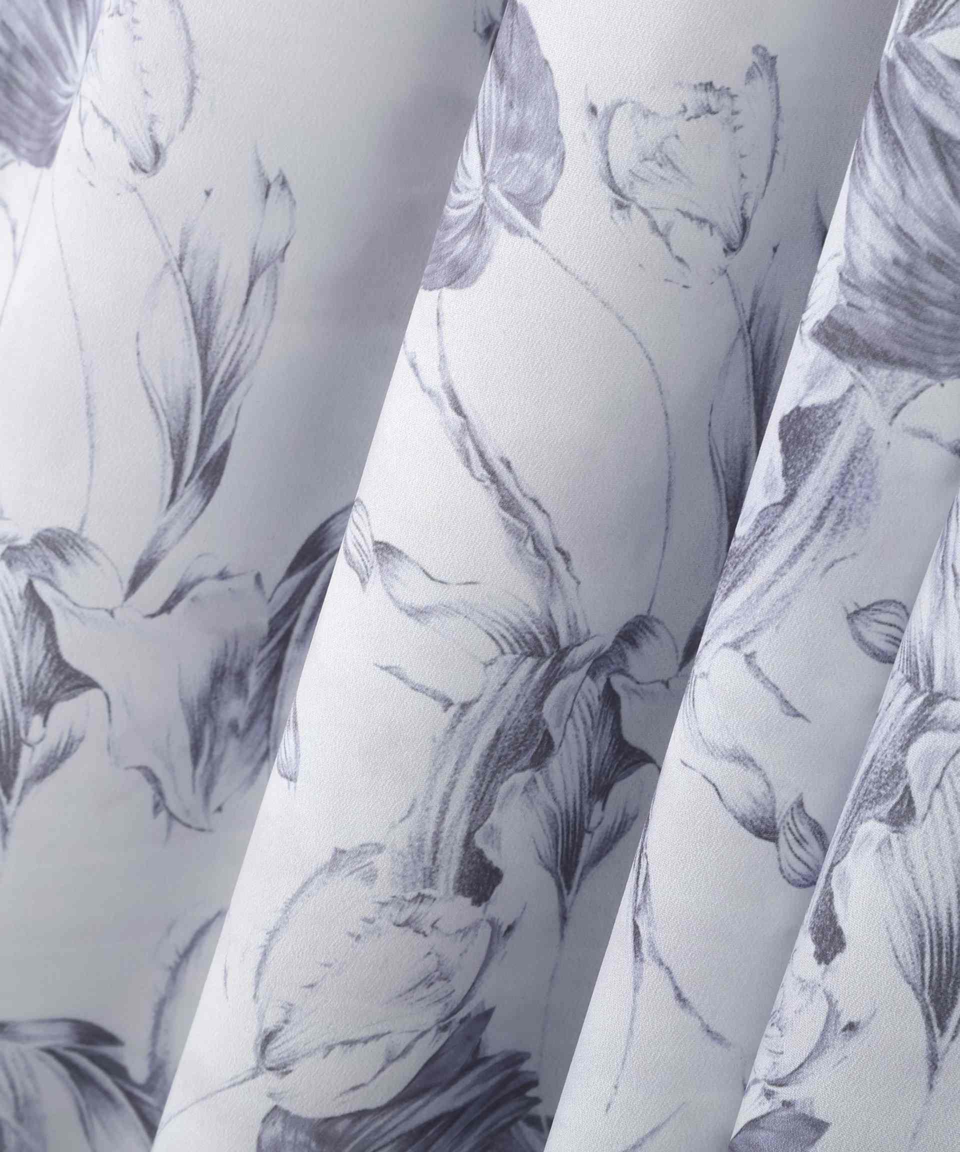 ピンタック花柄ワンピース ブルー