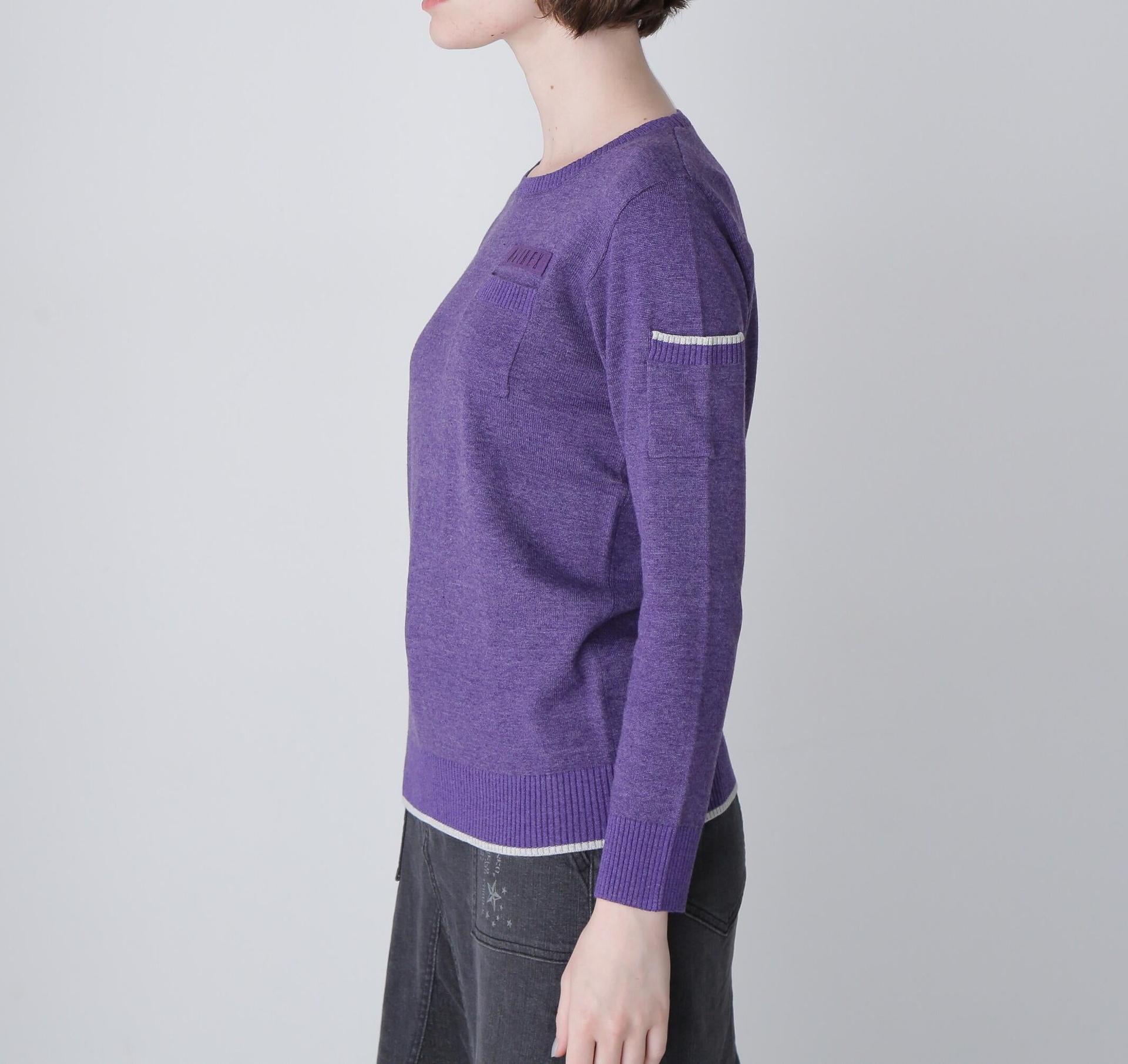 L/S FATIGUE KNIT TOPS/ファティーグニットトップス パープル