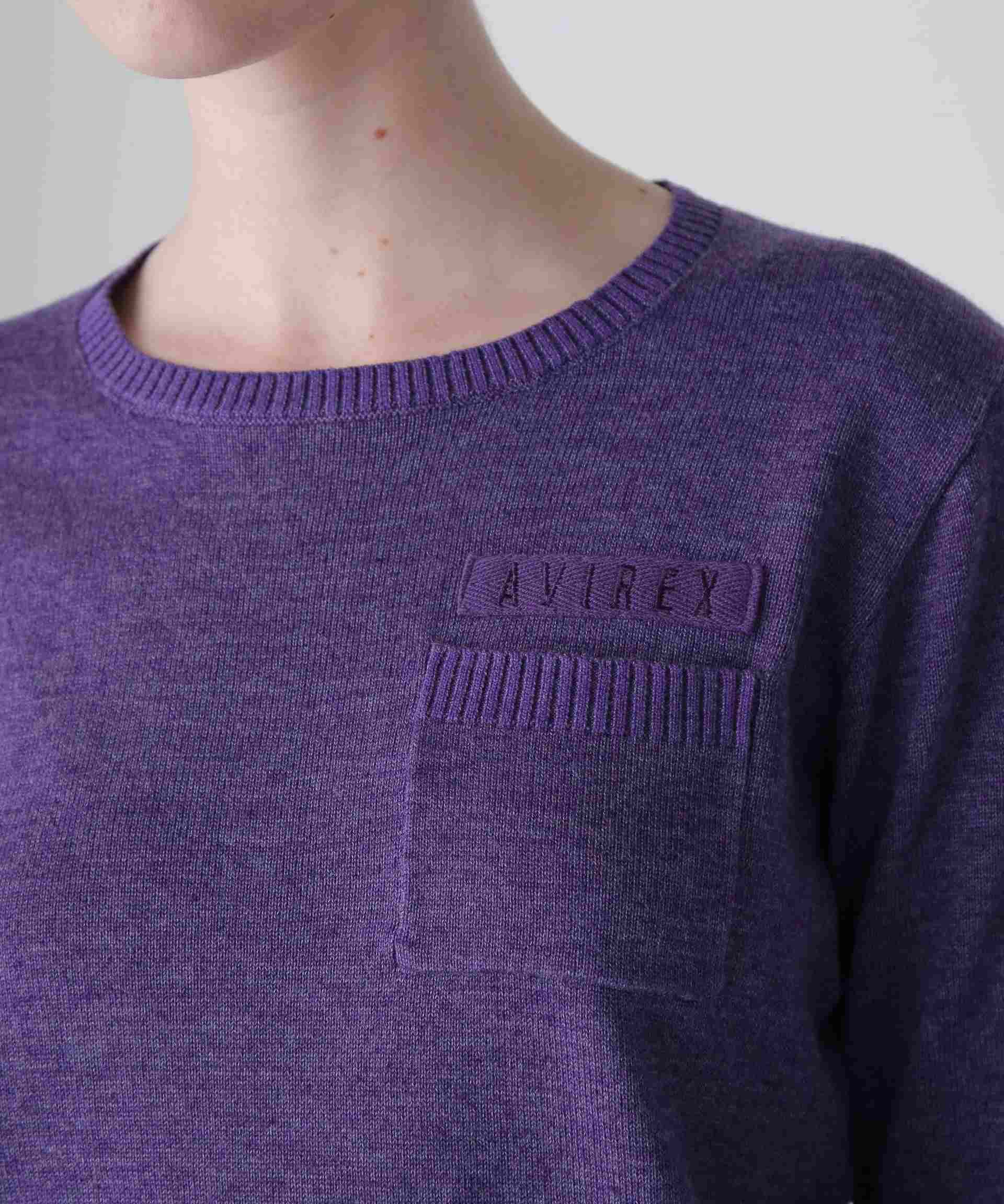 L/S FATIGUE KNIT TOPS/ファティーグニットトップス パープル