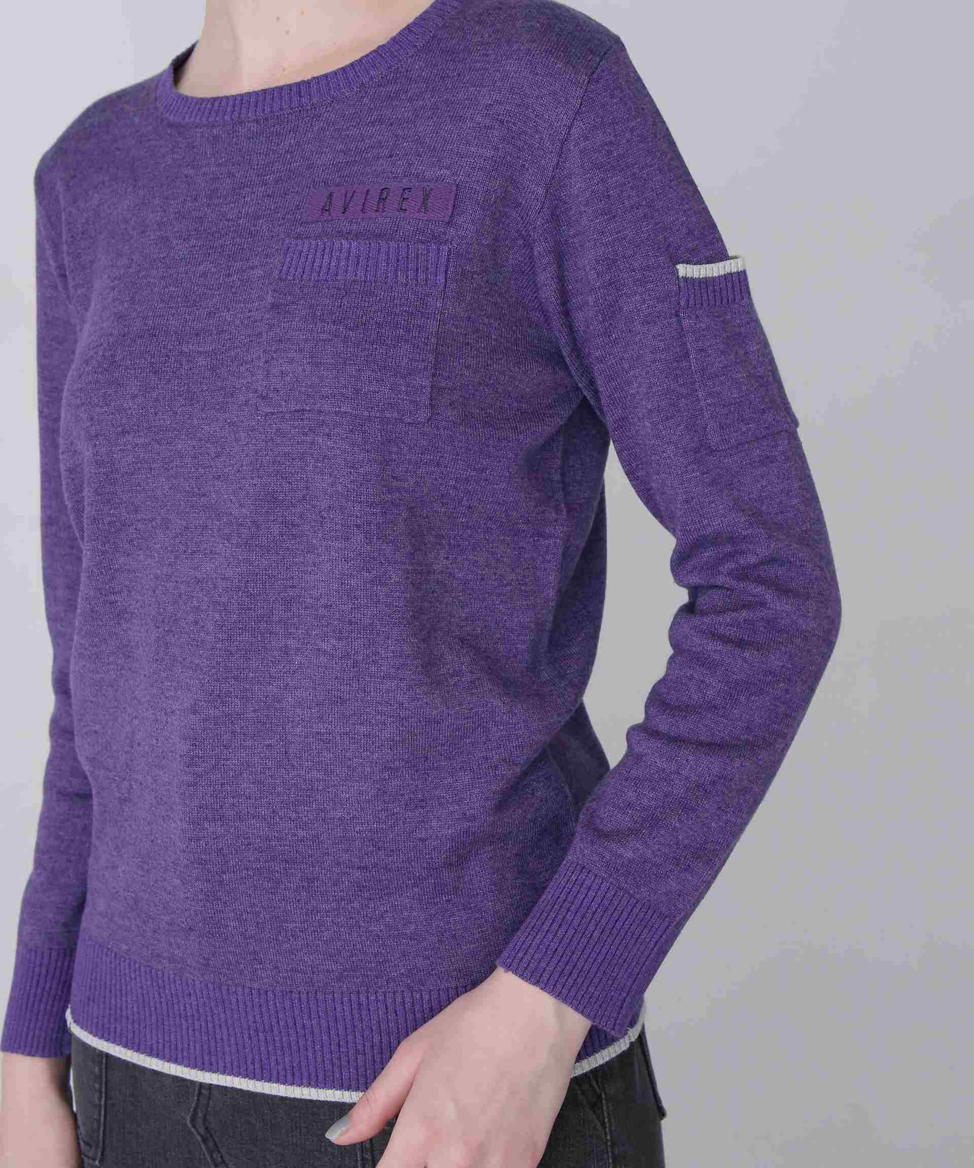 L/S FATIGUE KNIT TOPS/ファティーグニットトップス パープル