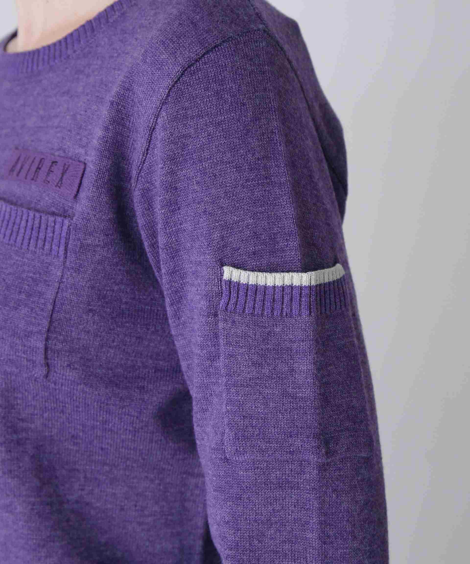 L/S FATIGUE KNIT TOPS/ファティーグニットトップス パープル