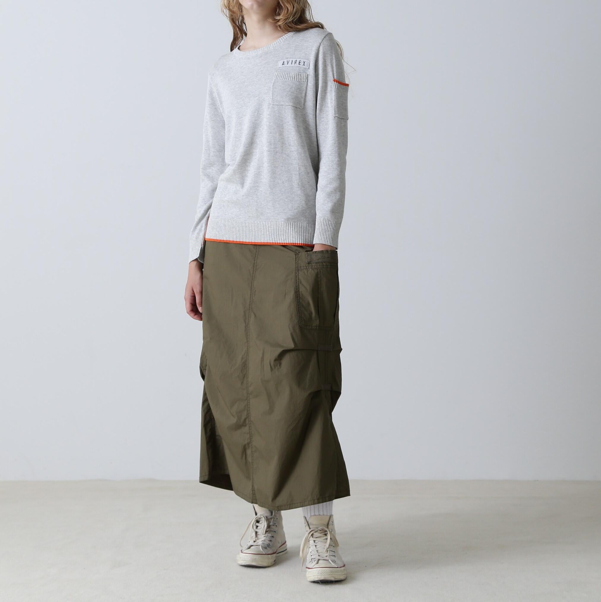 L/S FATIGUE KNIT TOPS/ファティーグニットトップス ライトグレー3