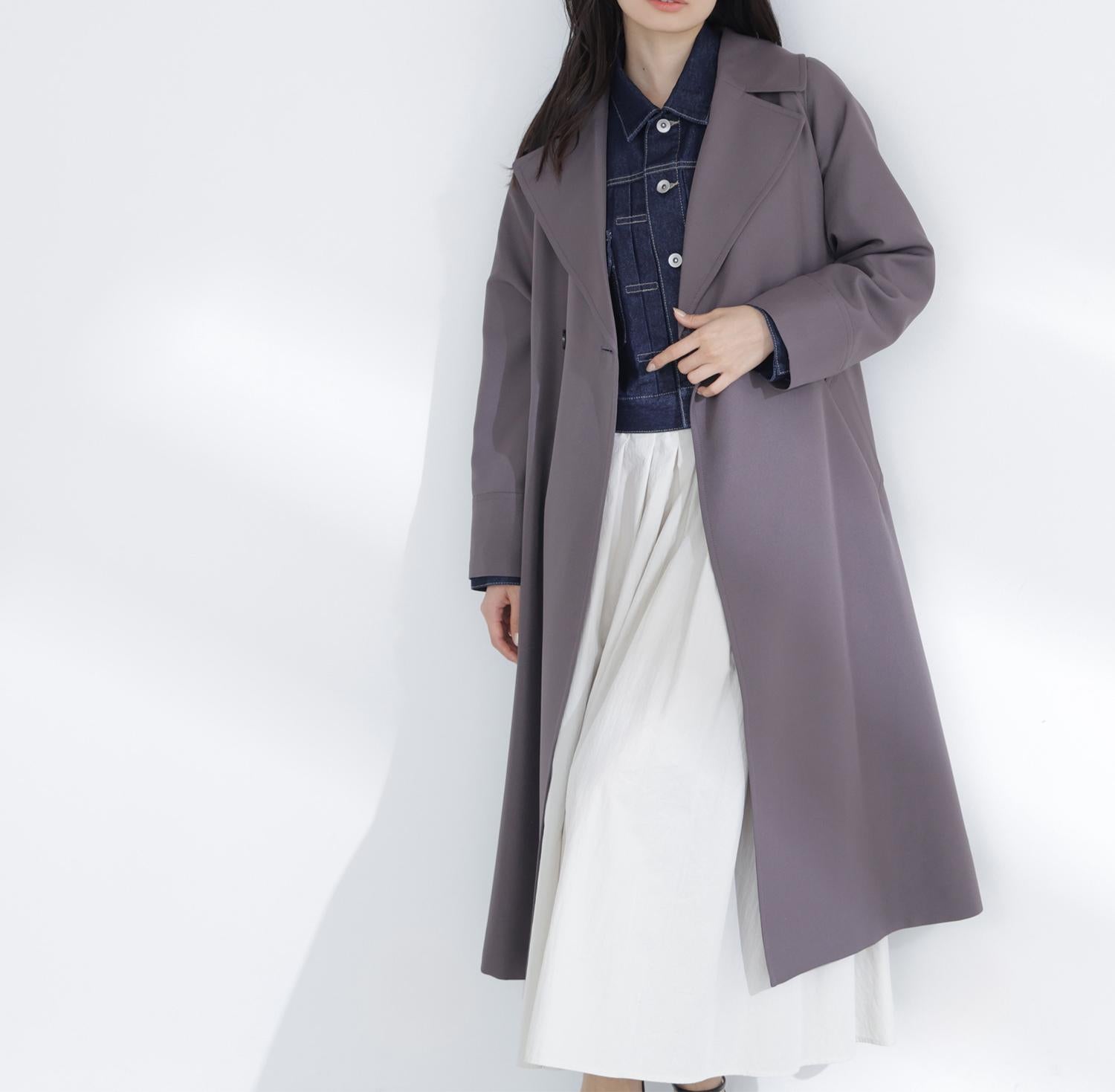 ラグランフォルムカルゼコート チャコール1