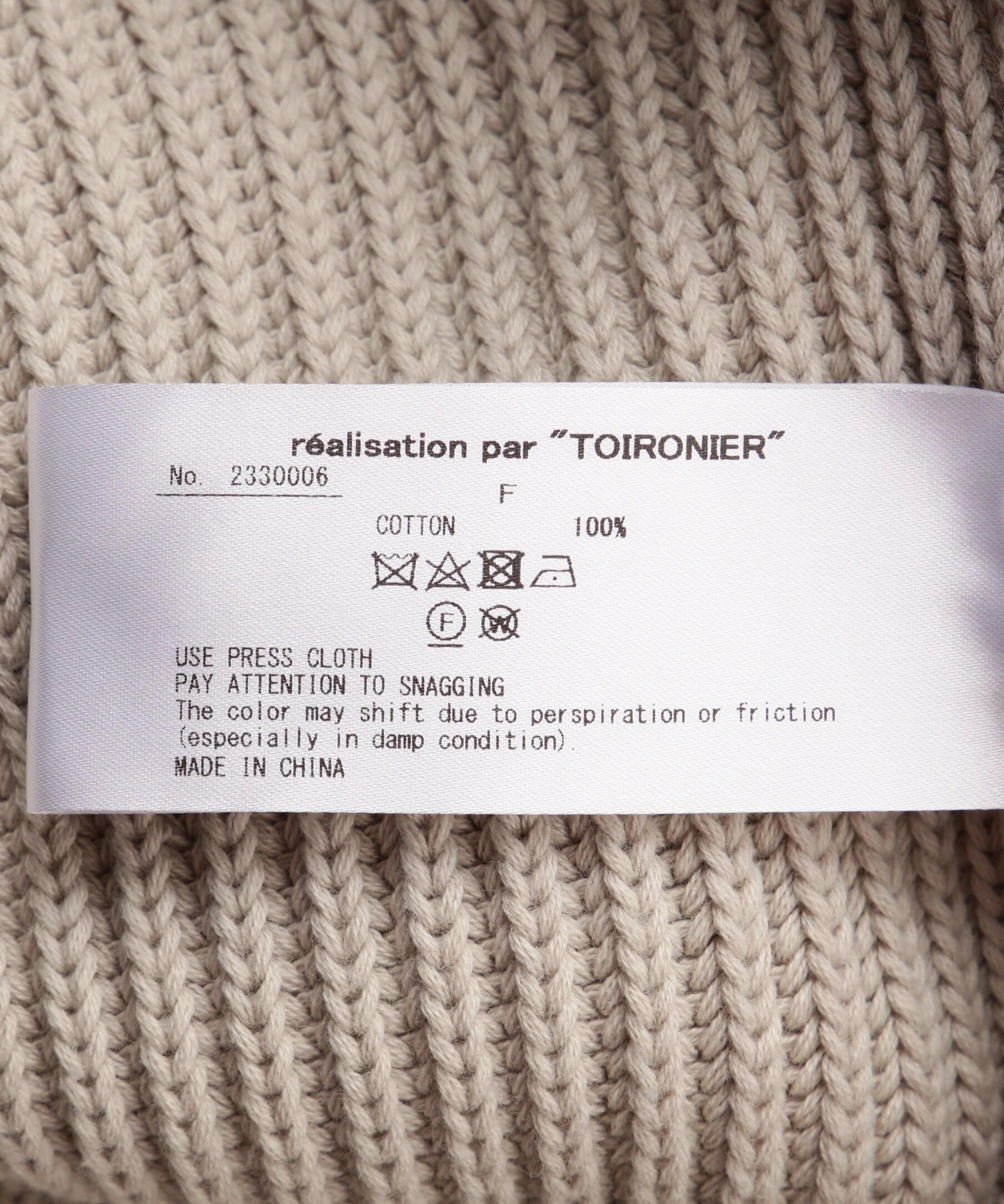 Toionie/トワロニエ/Half Zip Knit シルバー
