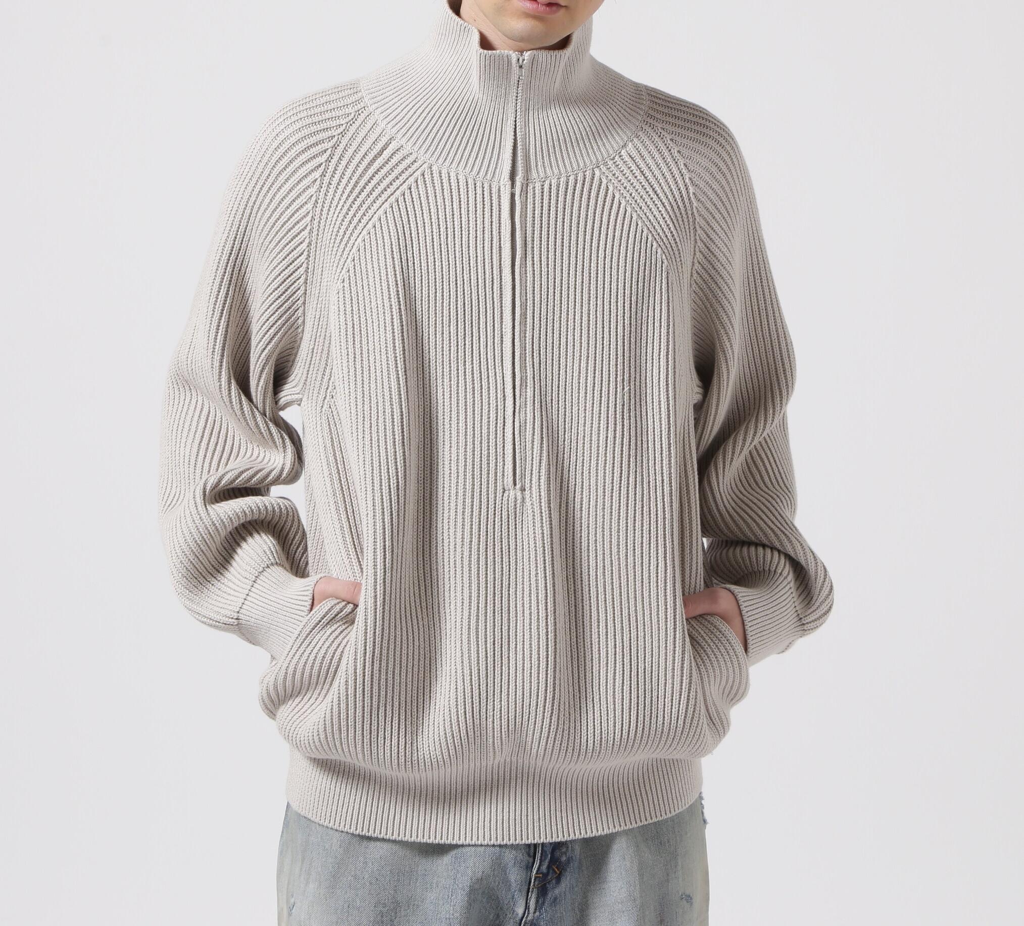 Toionie/トワロニエ/Half Zip Knit シルバー