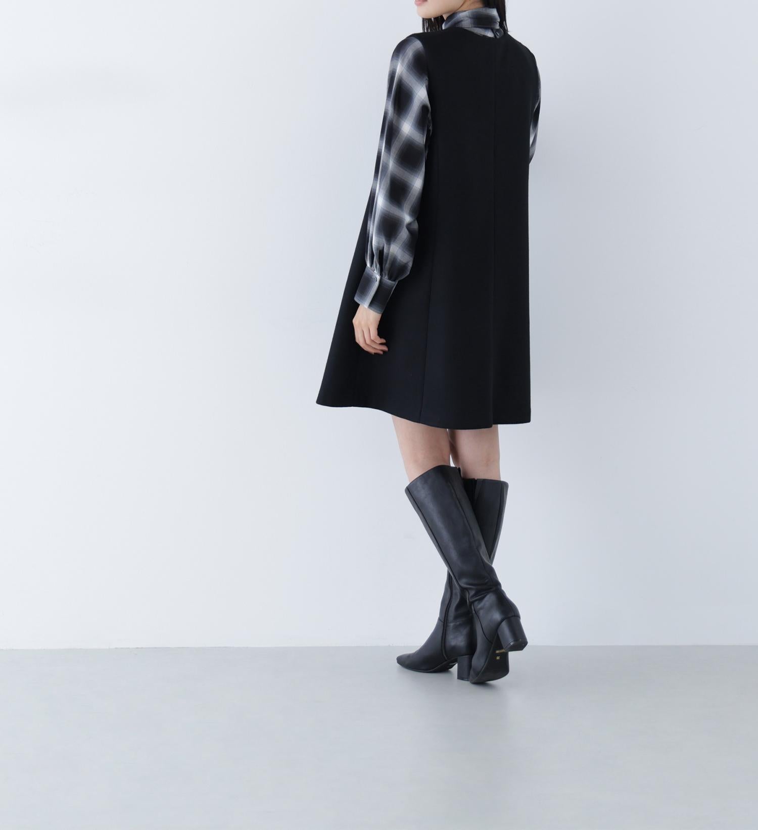 圧縮ミニジャンスカ ブラック