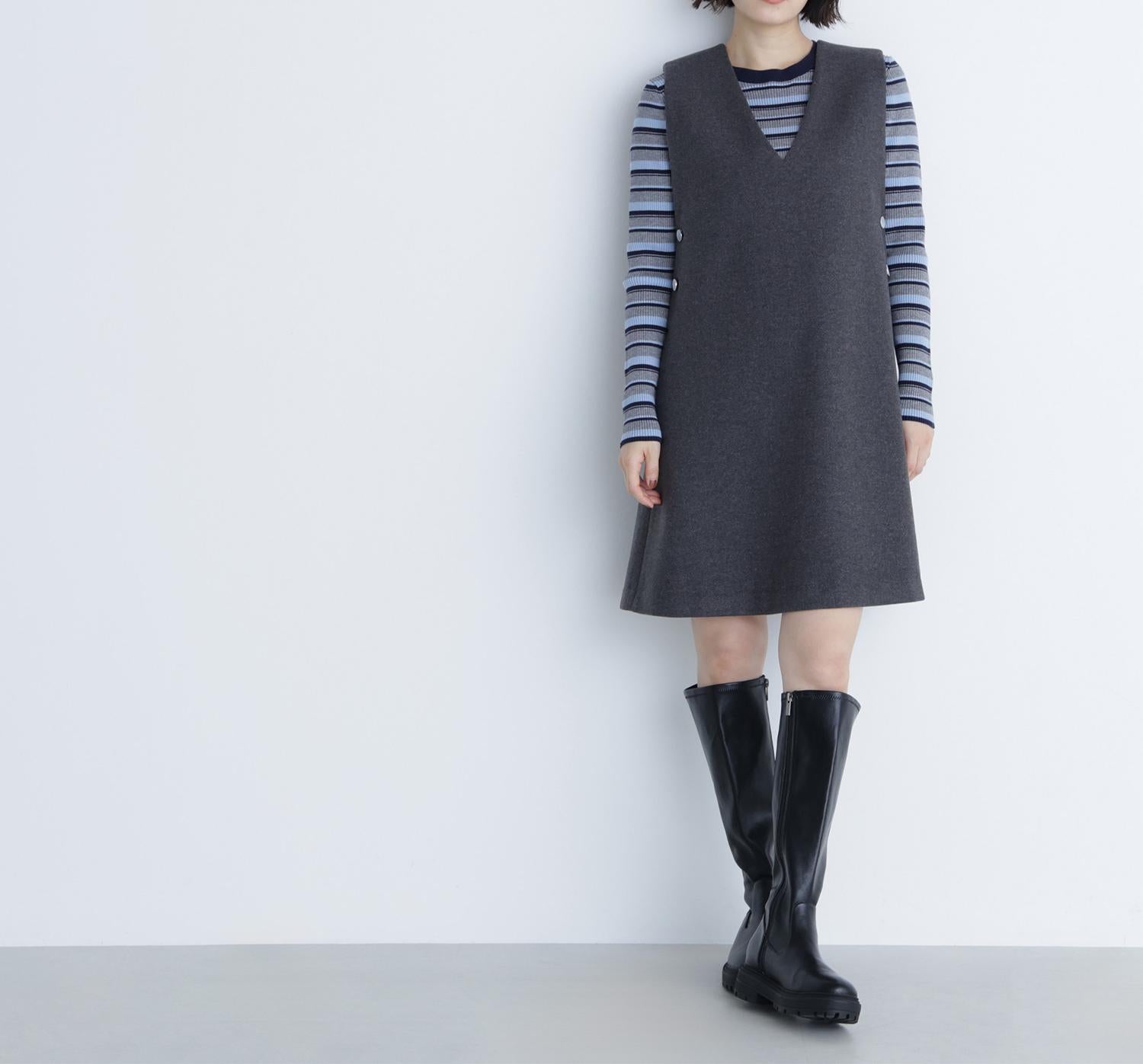 圧縮ミニジャンスカ チャコール1