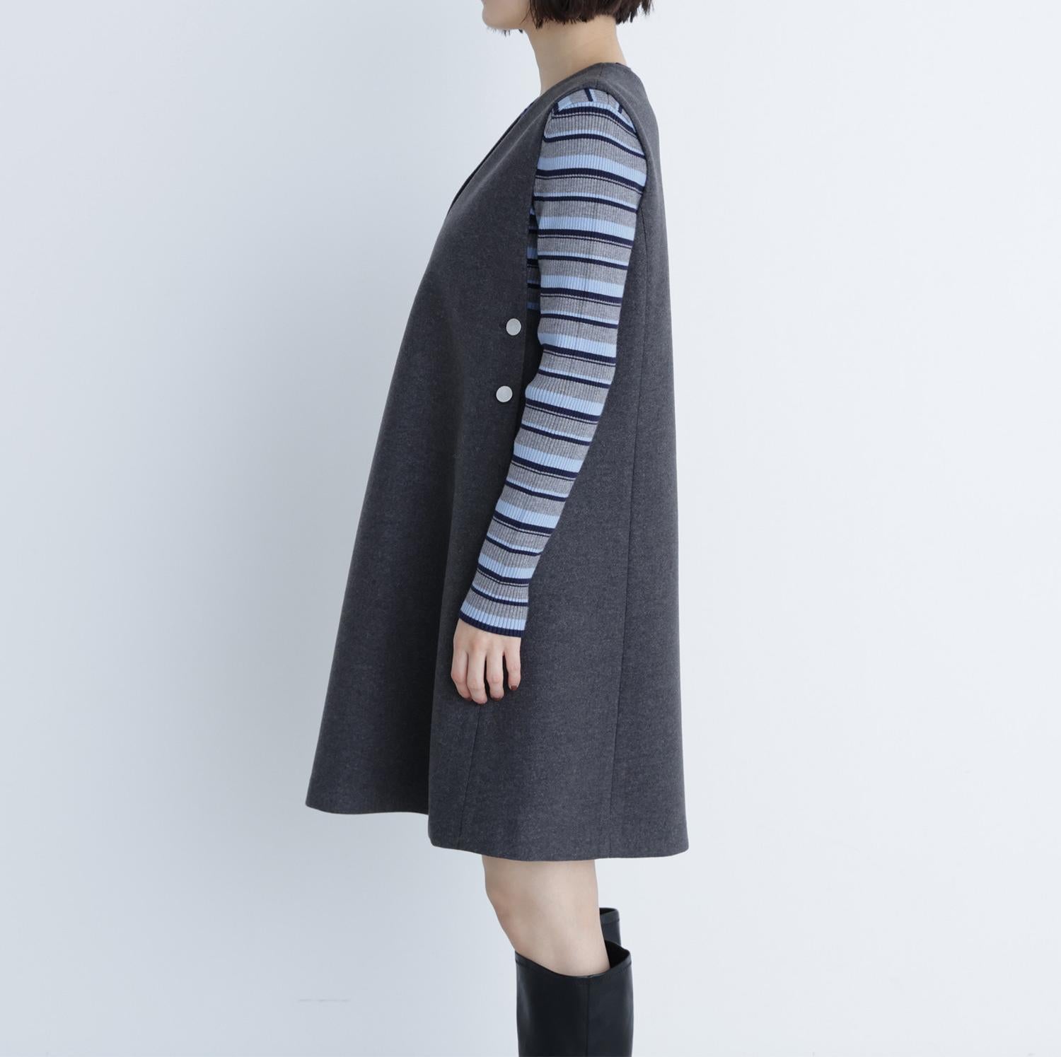 圧縮ミニジャンスカ チャコール1