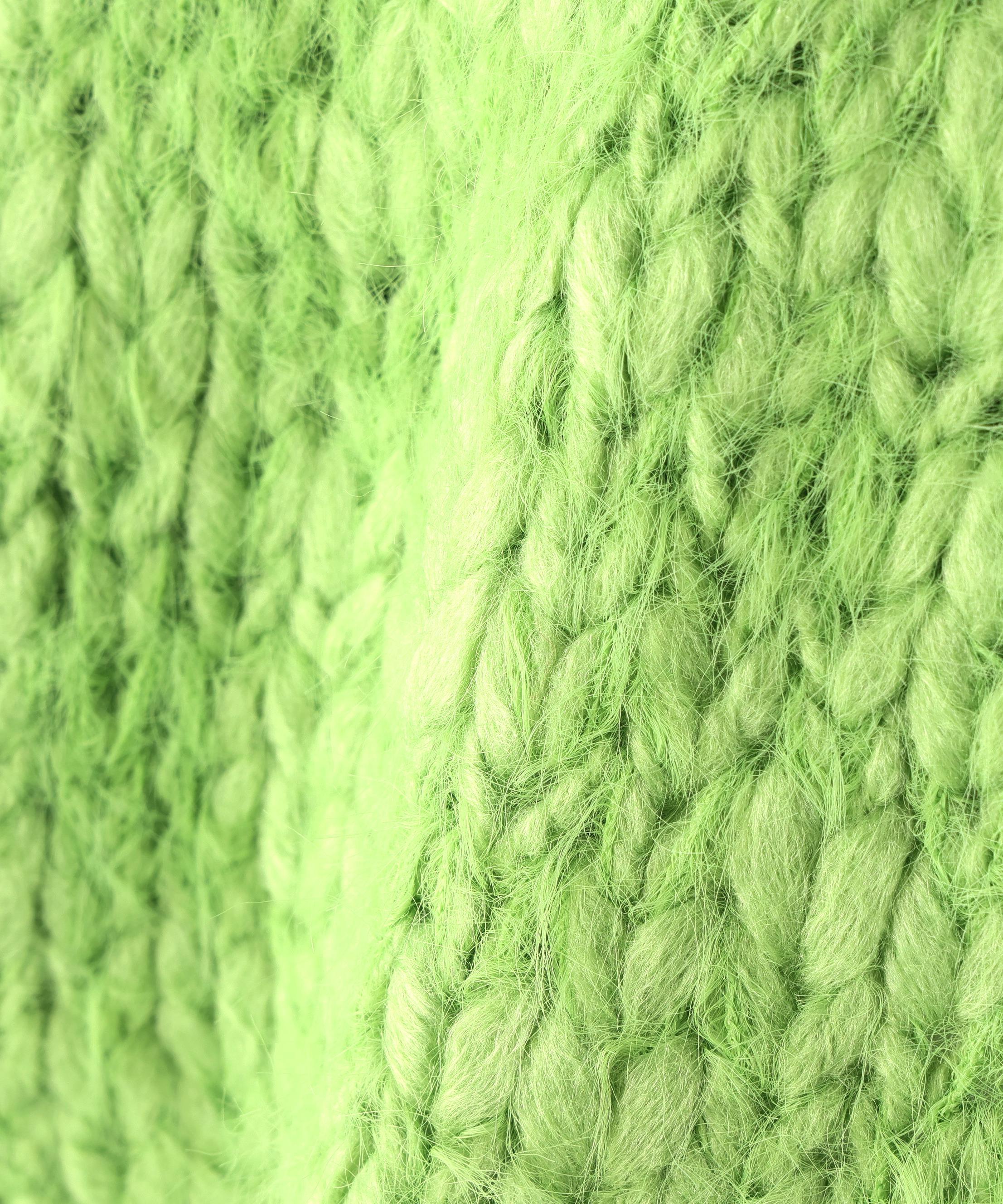 2wayネックスラブヤーンニット フレッシュグリーン