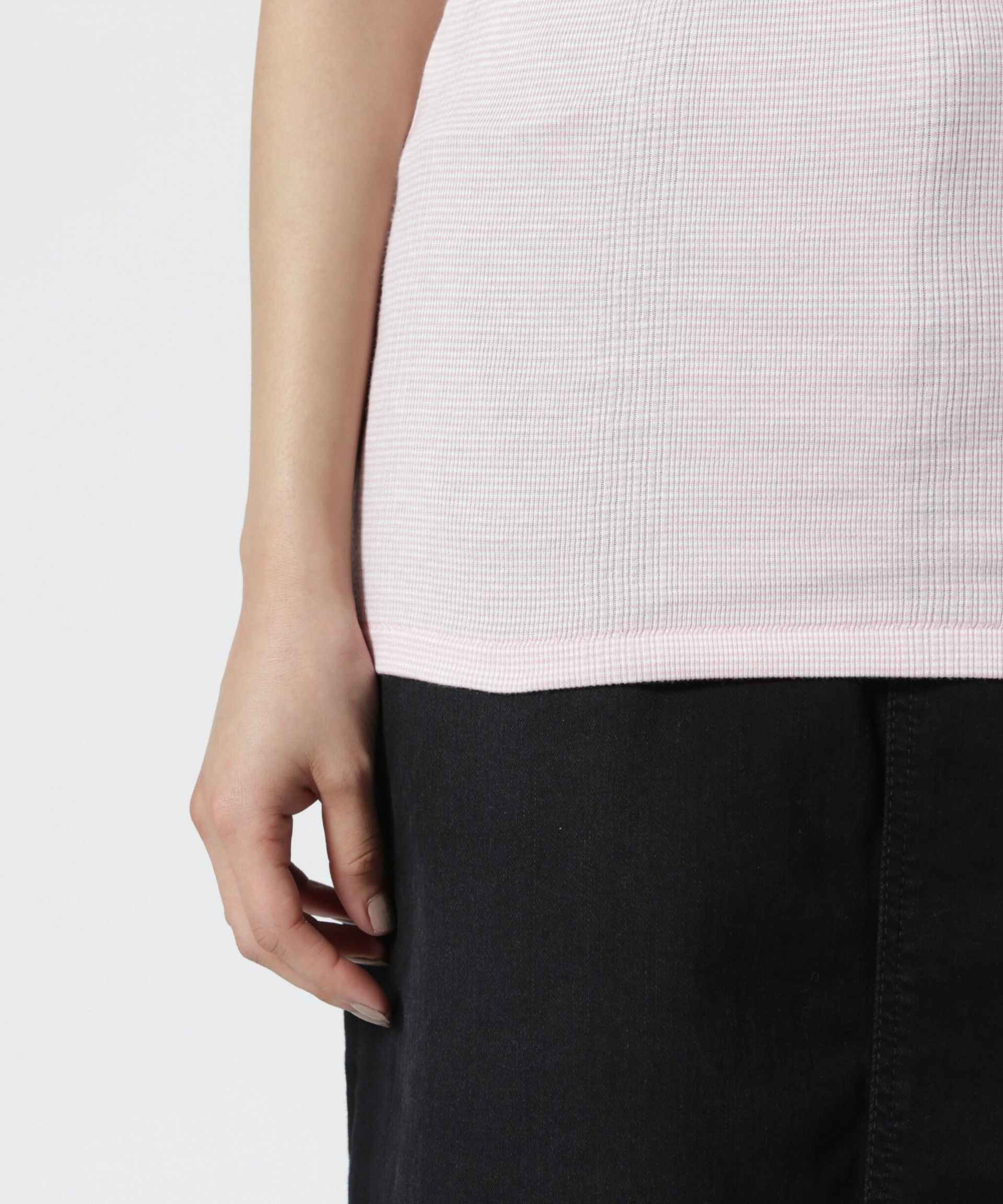 Mille/ミラー　P>IR CUP US TANK TOP　Pリブタンクトップ　カップ付き ピンク