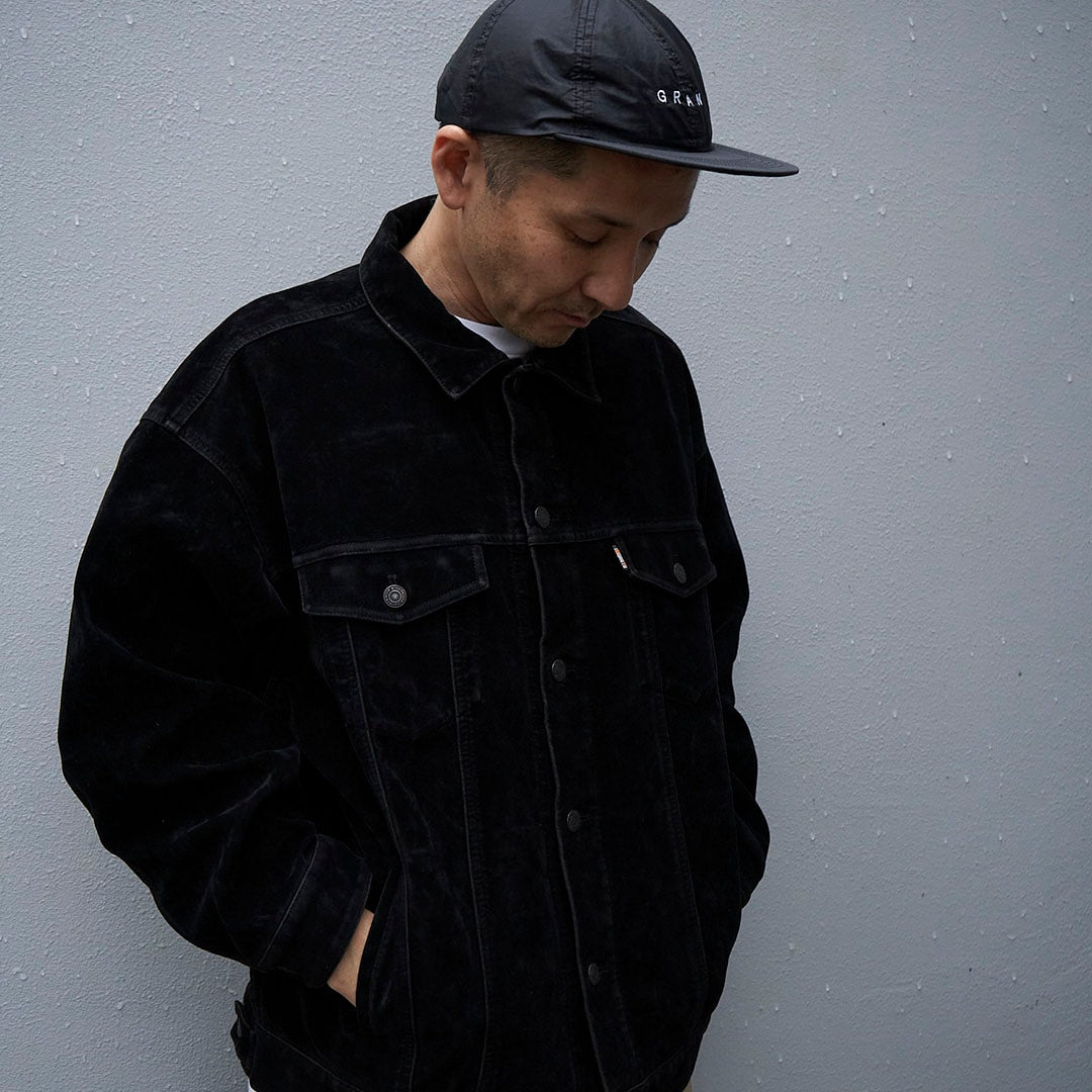 Suede Leather Trucker JKT
