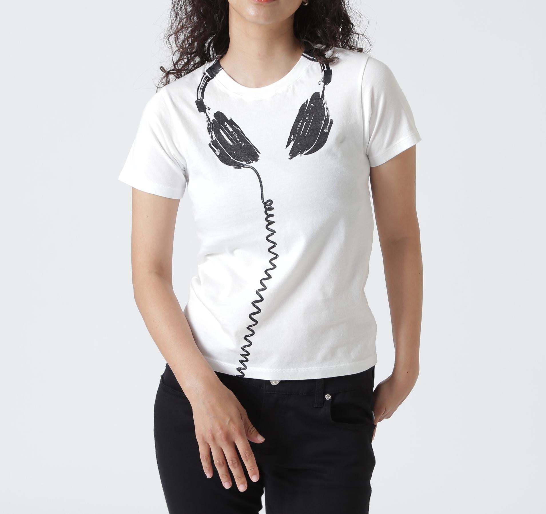 VAQUERA×MOUSSY/ヴァケラ×マウジー/VQ TROMPE L'OEIL BABY TEE ホワイト