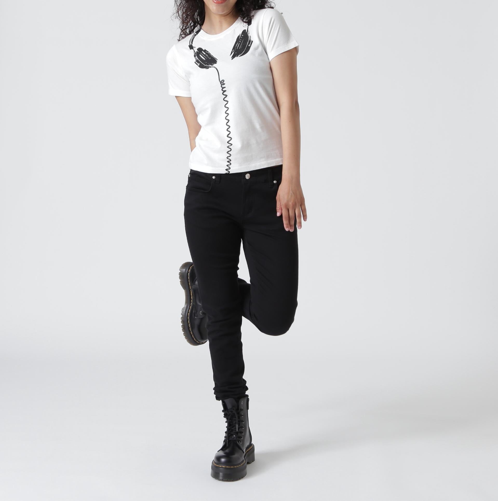 VAQUERA×MOUSSY/ヴァケラ×マウジー/VQ TROMPE L'OEIL BABY TEE ホワイト