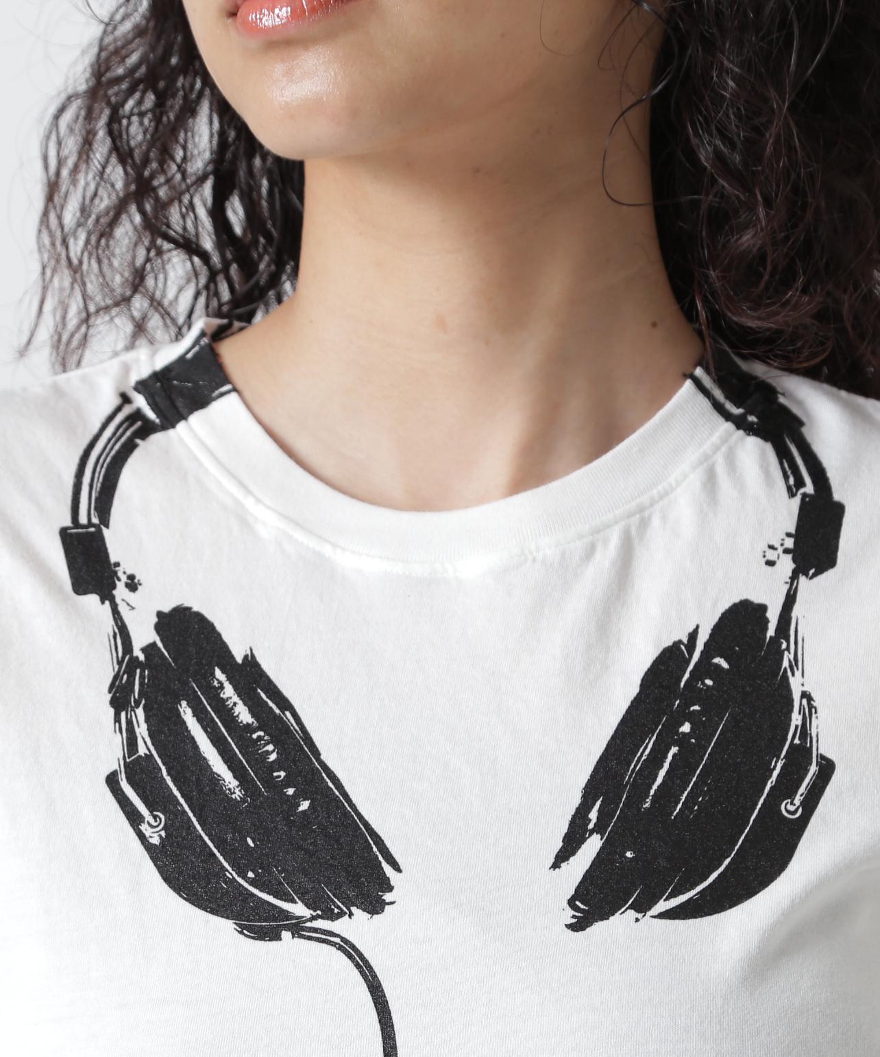 VAQUERA×MOUSSY/ヴァケラ×マウジー/VQ TROMPE L'OEIL BABY TEE ホワイト