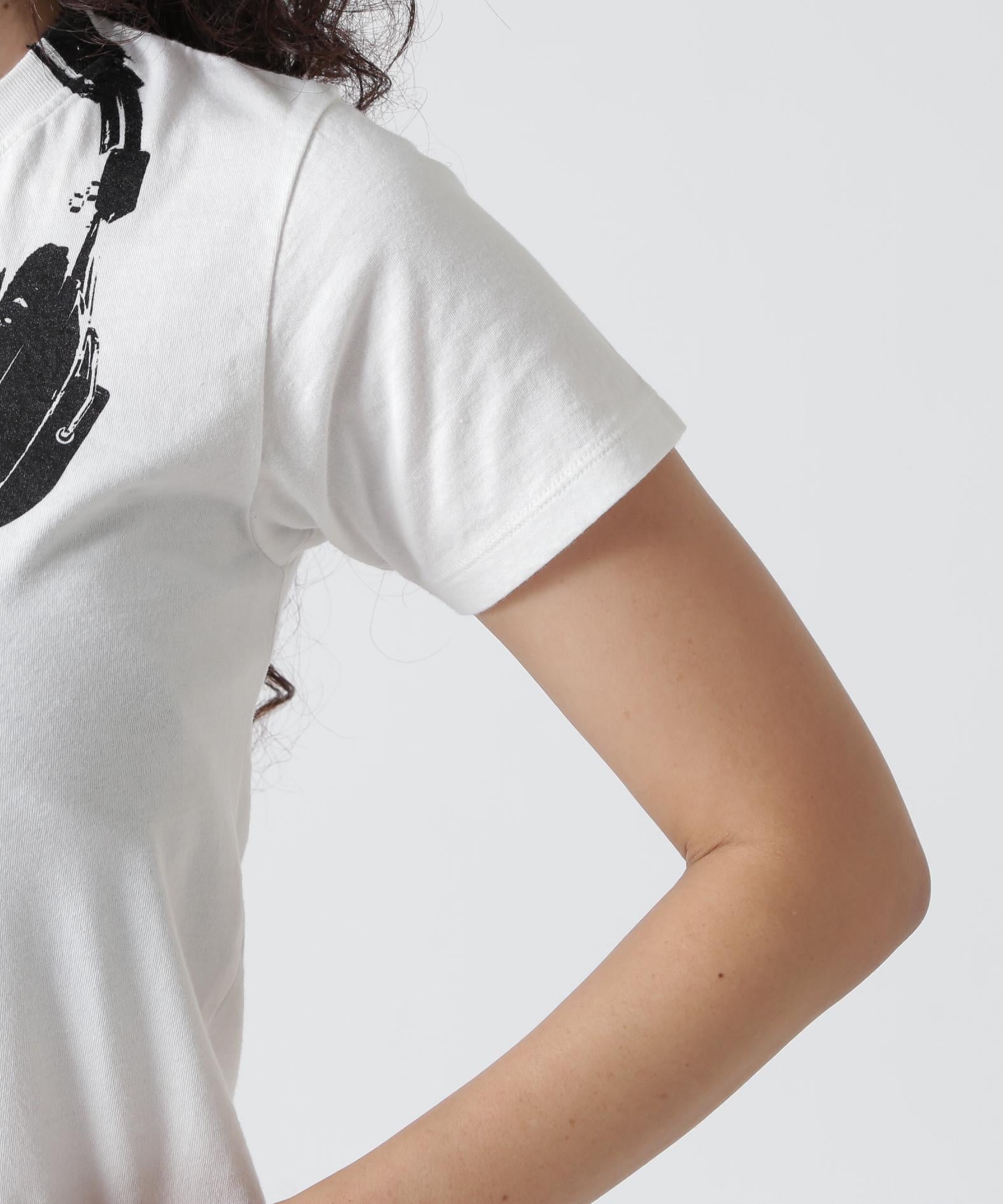VAQUERA×MOUSSY/ヴァケラ×マウジー/VQ TROMPE L'OEIL BABY TEE ホワイト