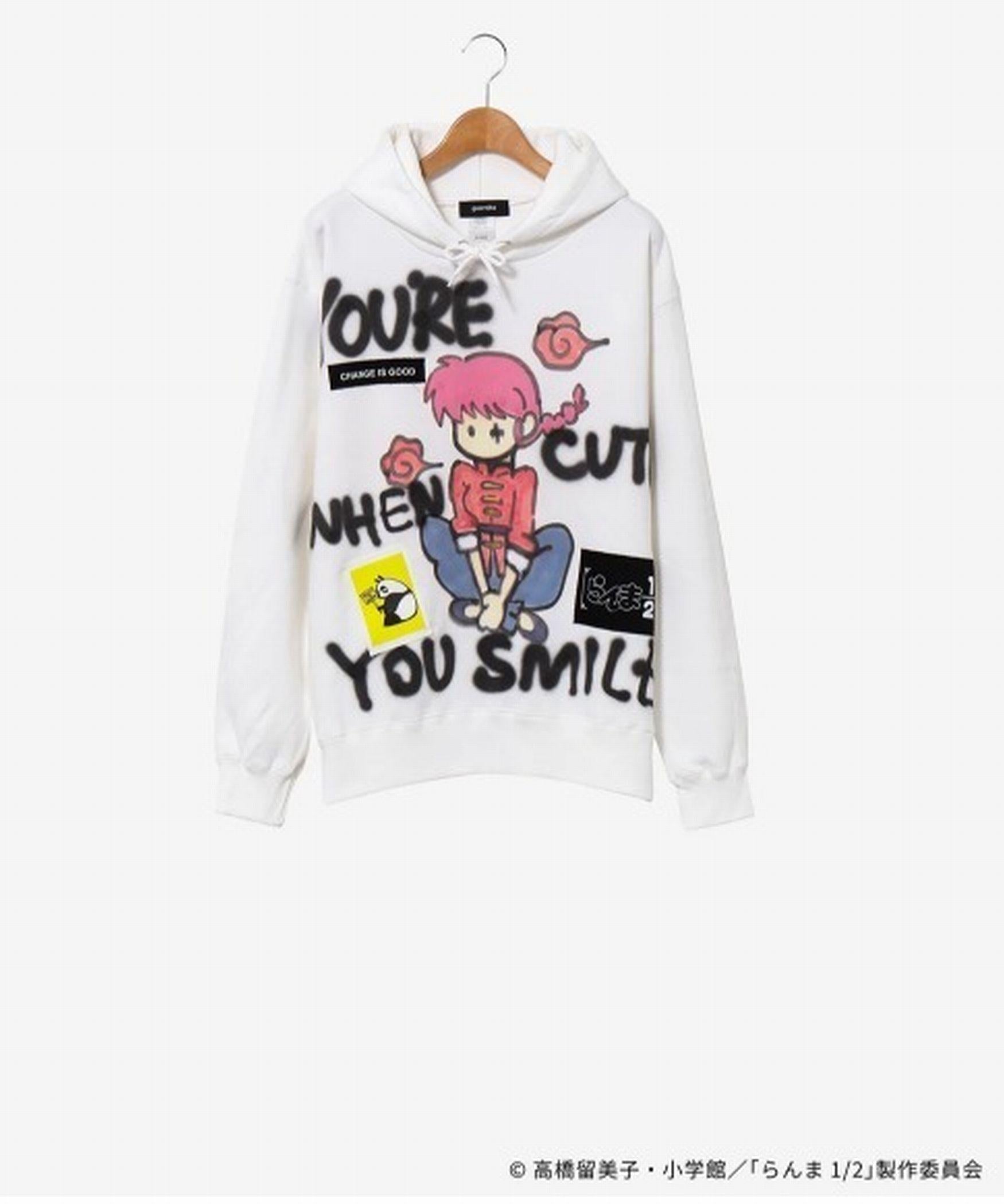 らんま1/2 Paint Hoodie / らんま ホワイト