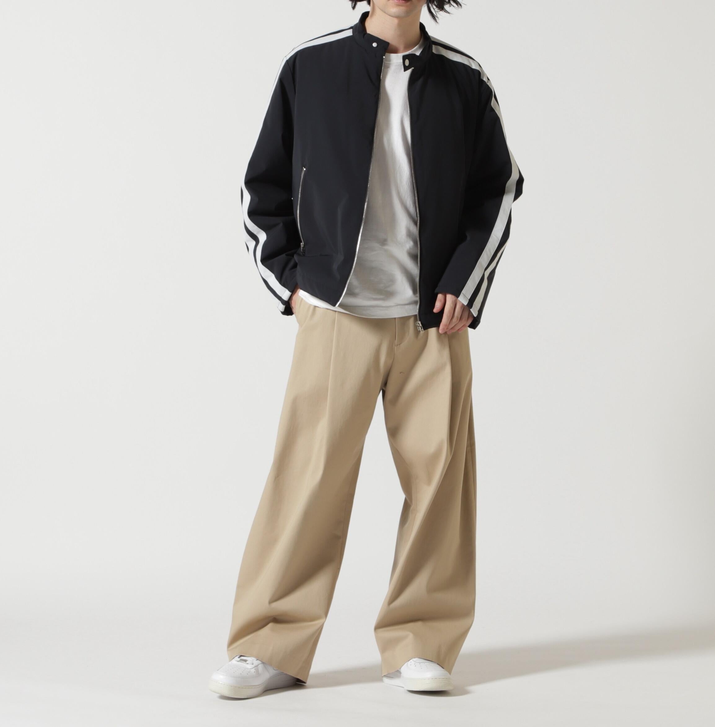 DankeSchon/ダンケシェーン/LAYE>NYLON MOTO JACKET ブラック