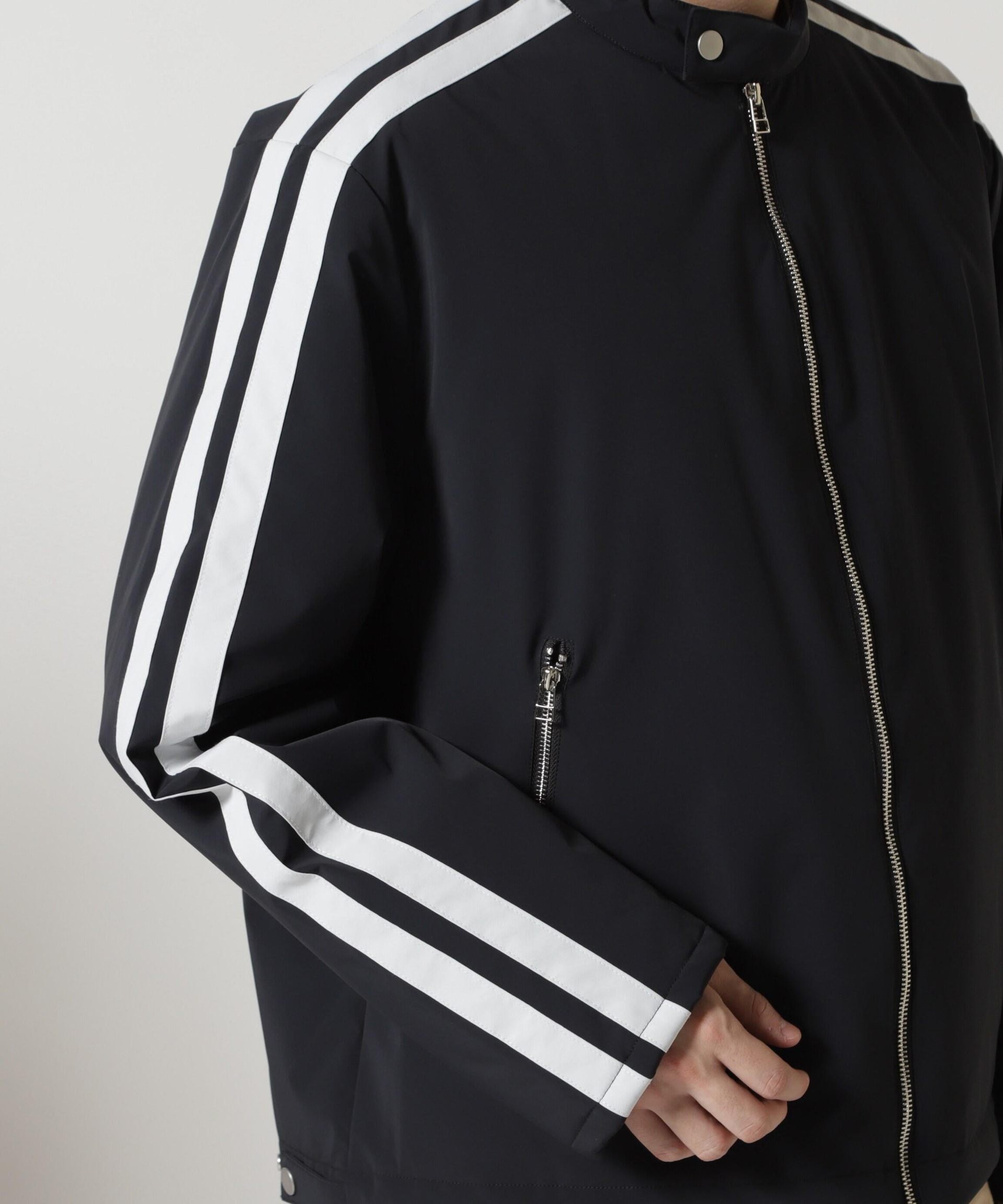 DankeSchon/ダンケシェーン/LAYE>NYLON MOTO JACKET ブラック