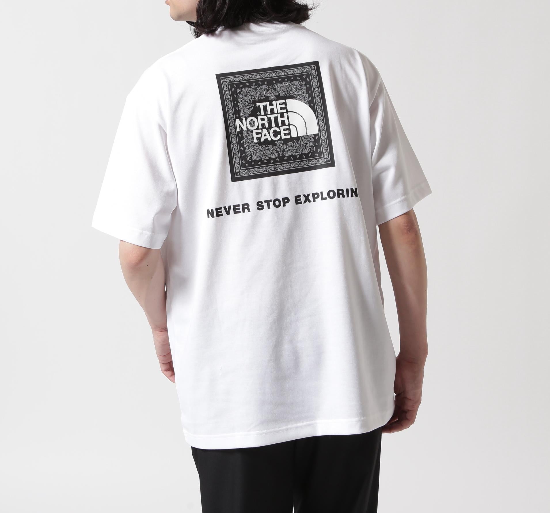 THE NO>TH FACE/ザ・ノースフェイス/S/S RANDANA SQUA>E LOGO TEE ホワイト