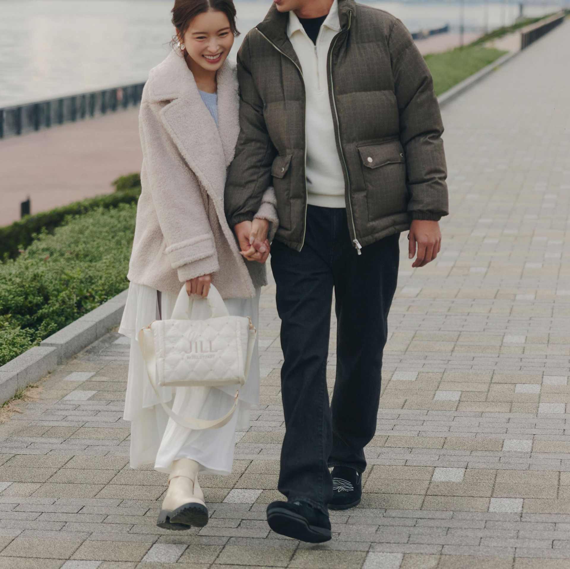 くるくるボアコート ベージュ