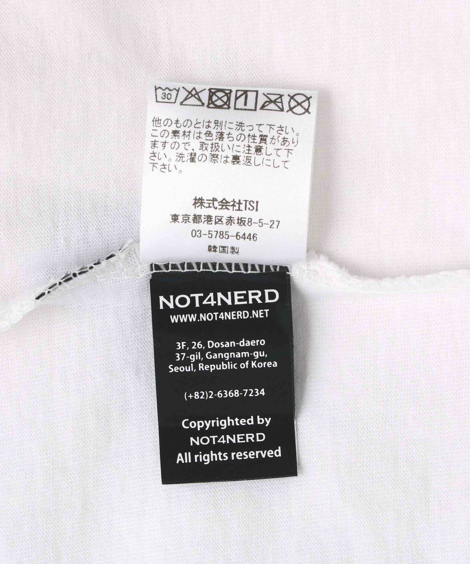 NOT4NE>D/ノットフォーナード/RU>NNING STAKE T-SHI>T R>OWN ホワイト