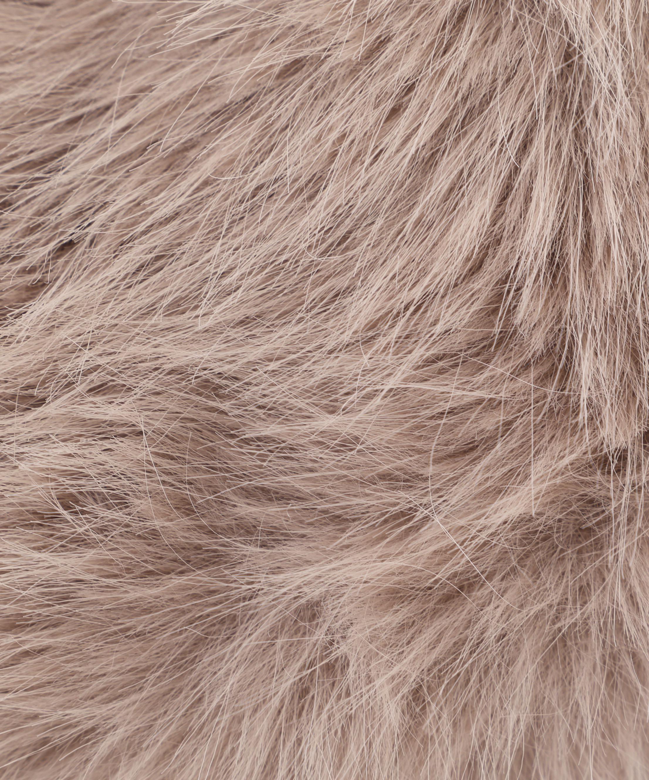 フェイクファー衿付ジャケット ピンク