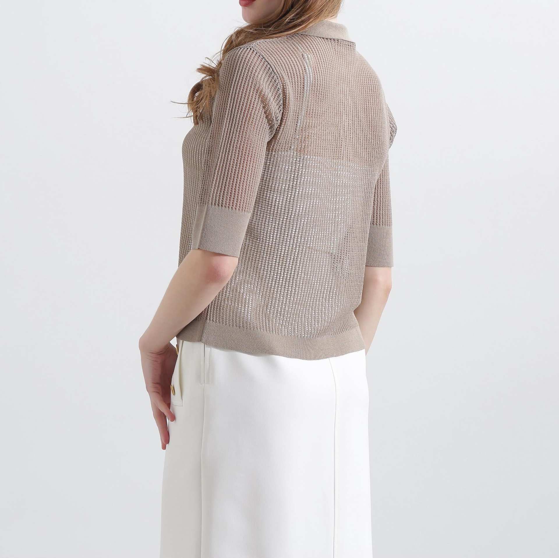 ◆シアーコンビカーディガン モカ6