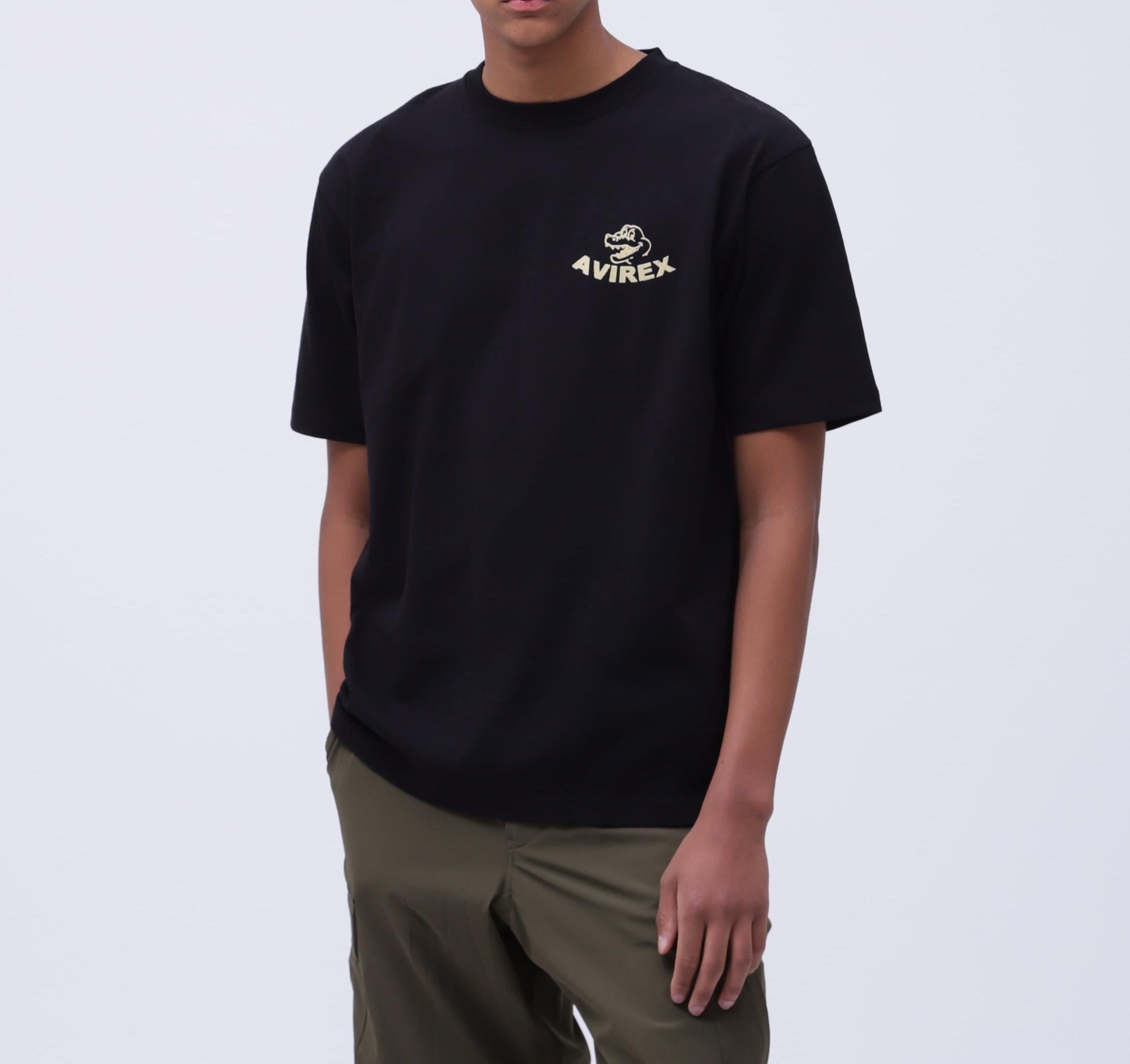 《WER&DEPOT限定》USS FO>T SNELLING T-SHI>T / USS フォートスネリング Tシャツ / AVI>EX  ブラック