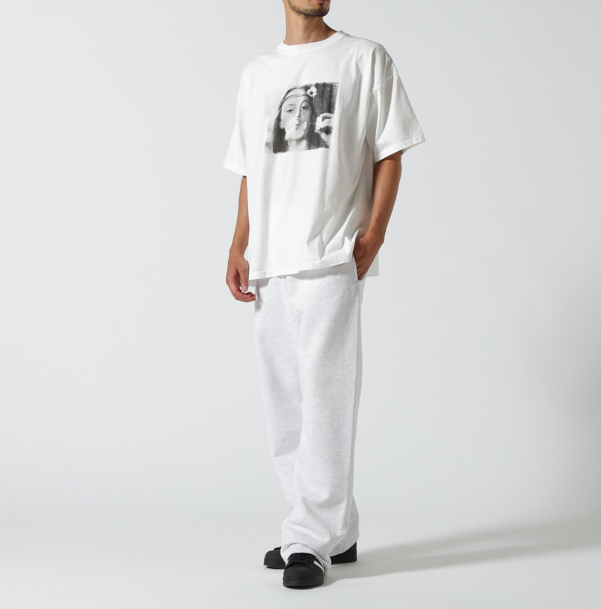 >EMI >ELIEF<レミレリーフ 別注製品染め 25/-天竺RIGサイズT<PHOTO ホワイト