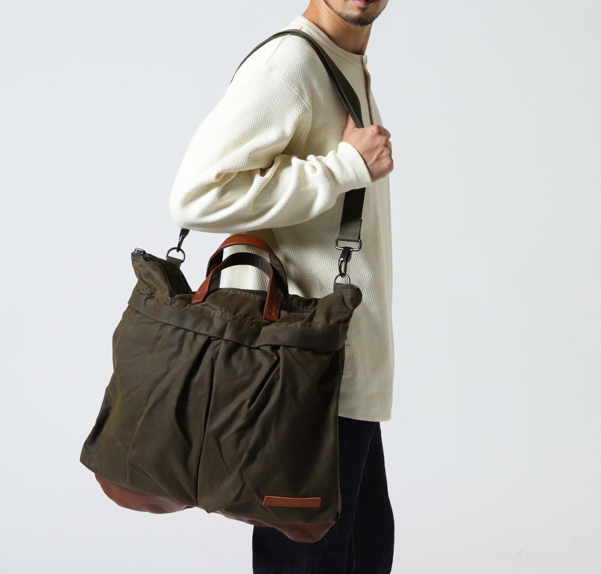 MILITA>Y FAR>IC OILED CLOTH HELMET RAG オリーブ