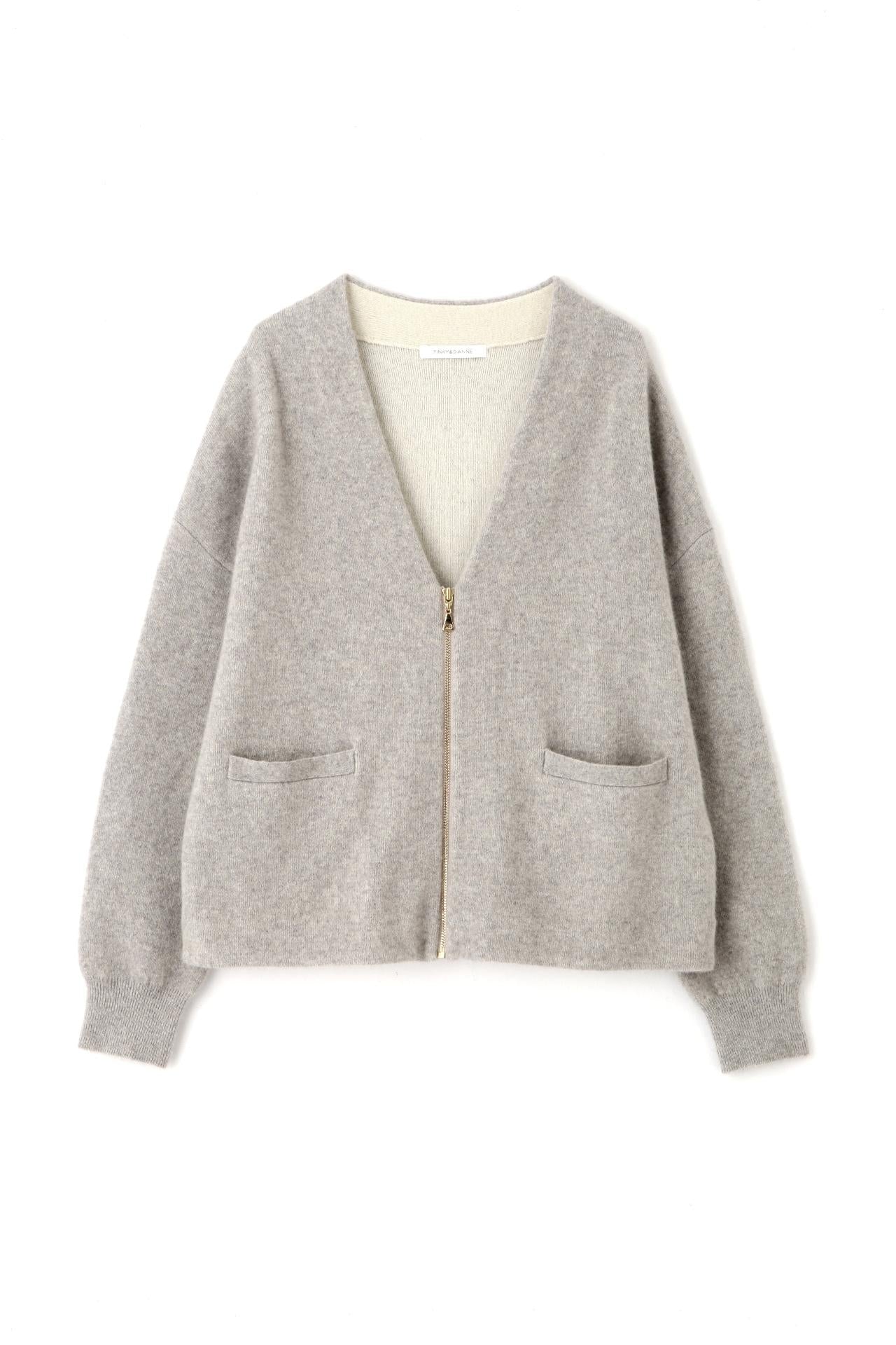 ◆ZIPカーディガン グレー