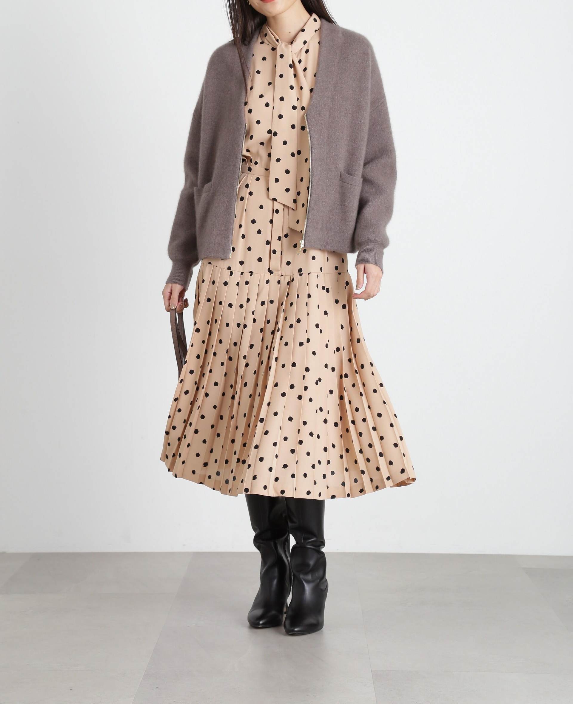 ◆ZIPカーディガン モカ6