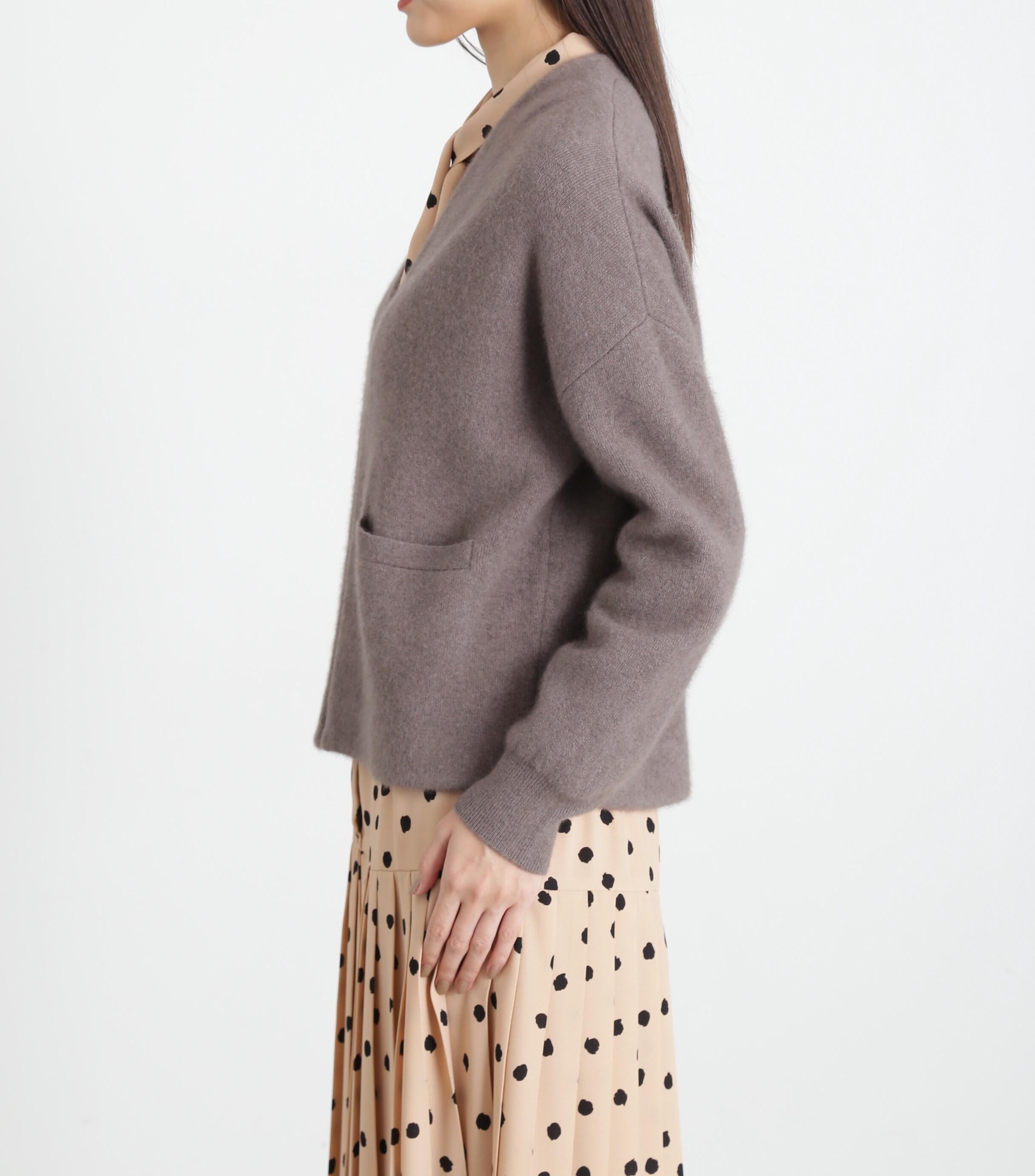 ◆ZIPカーディガン モカ6