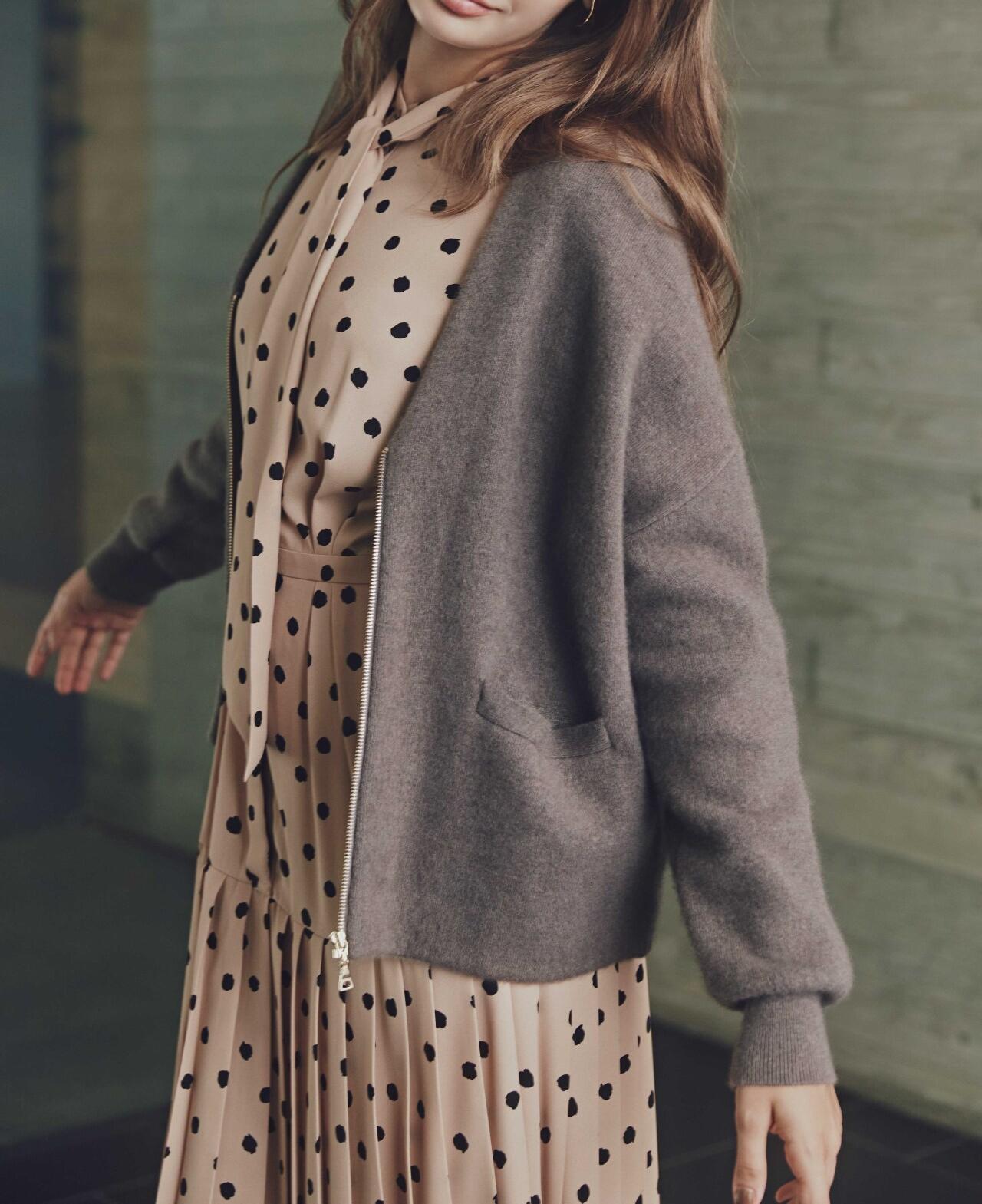 ◆ZIPカーディガン モカ6