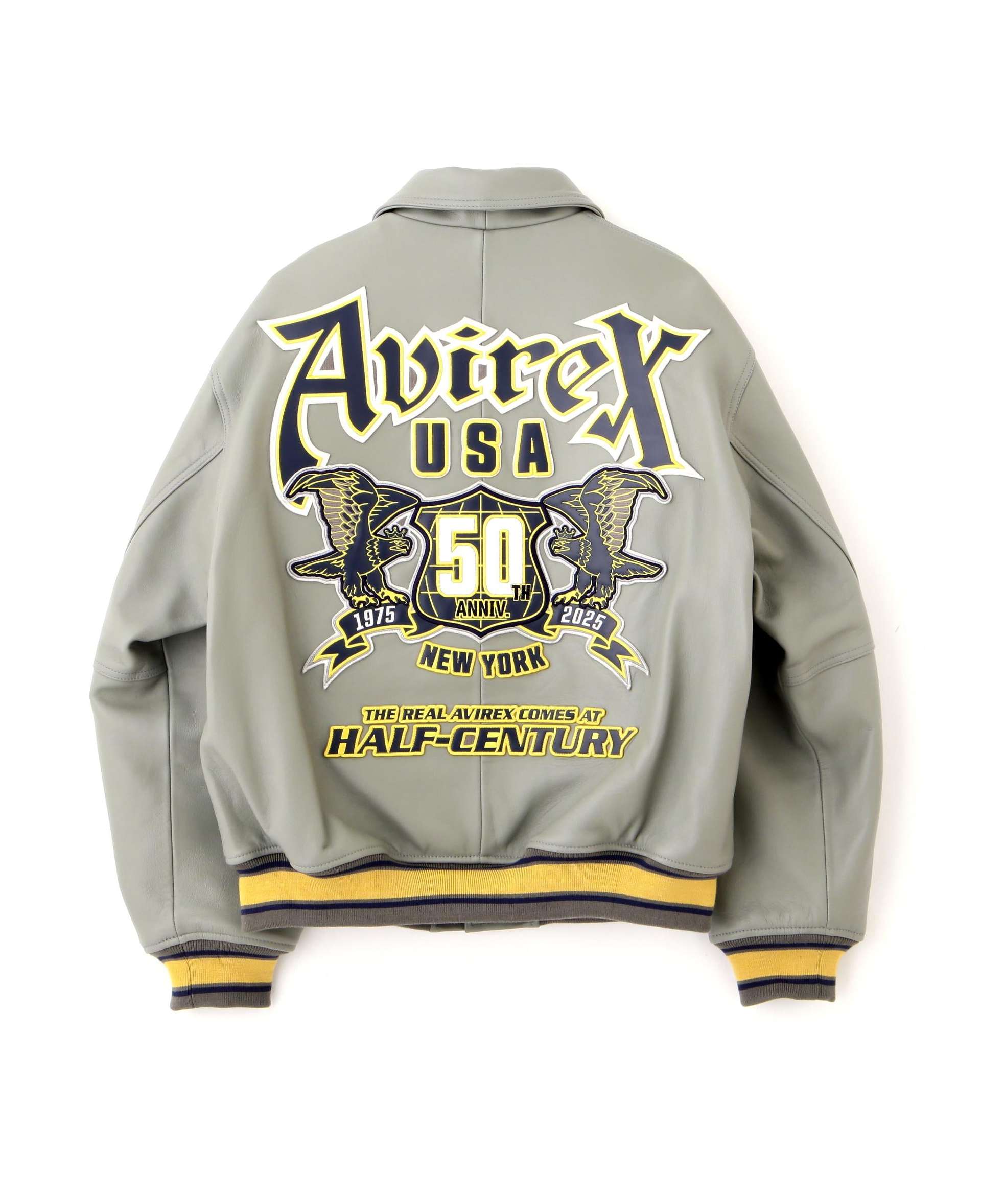 50th Anniversary Graphic Varsity Leather Jacket